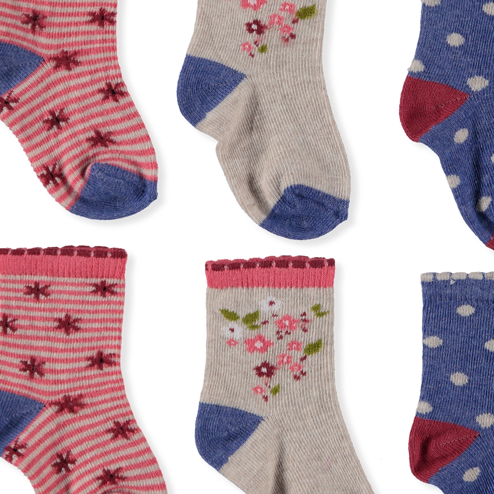 Çiçekli 3lü Soket Çorap