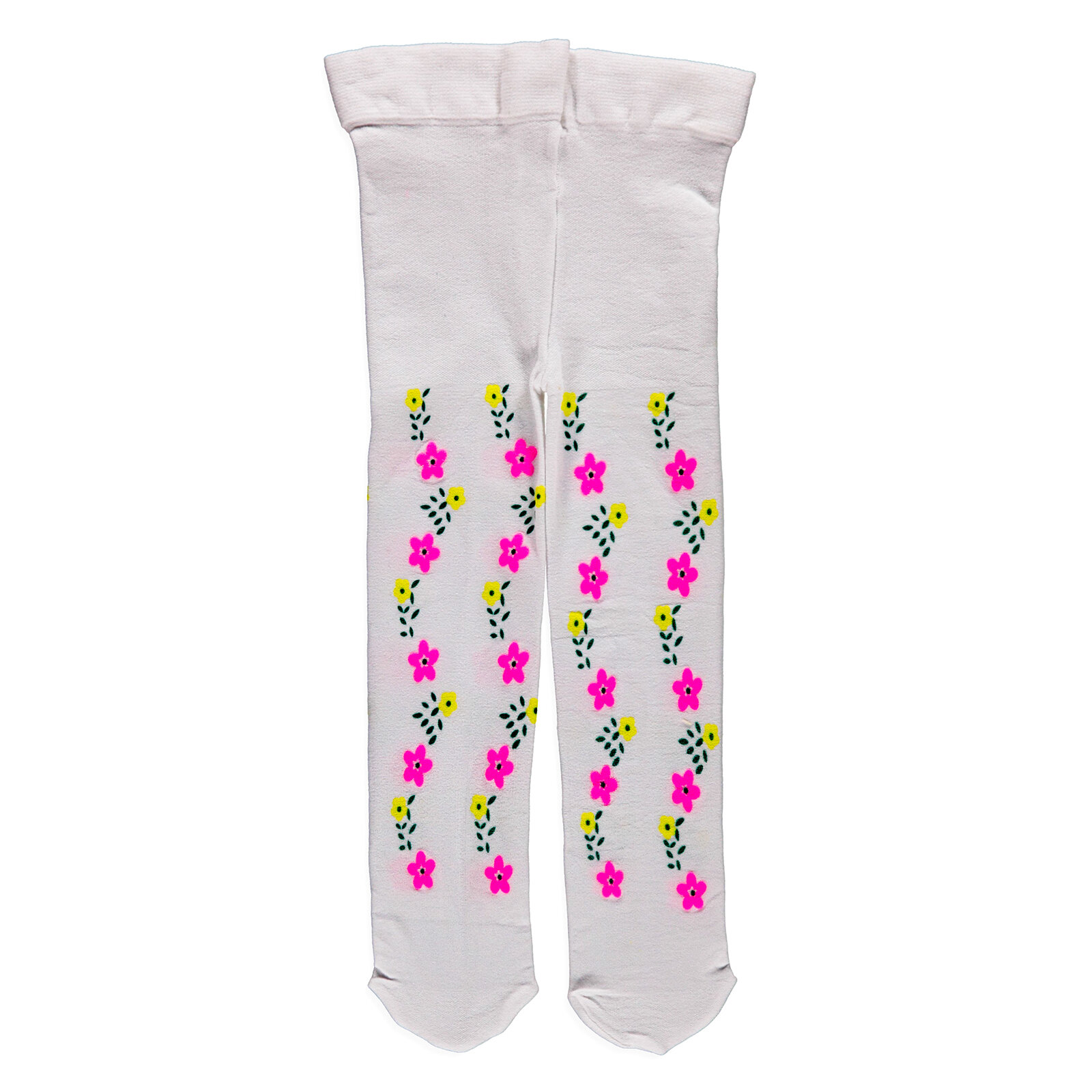 Çiçekli-Işık Baskılı Mus Külotlu Çorap