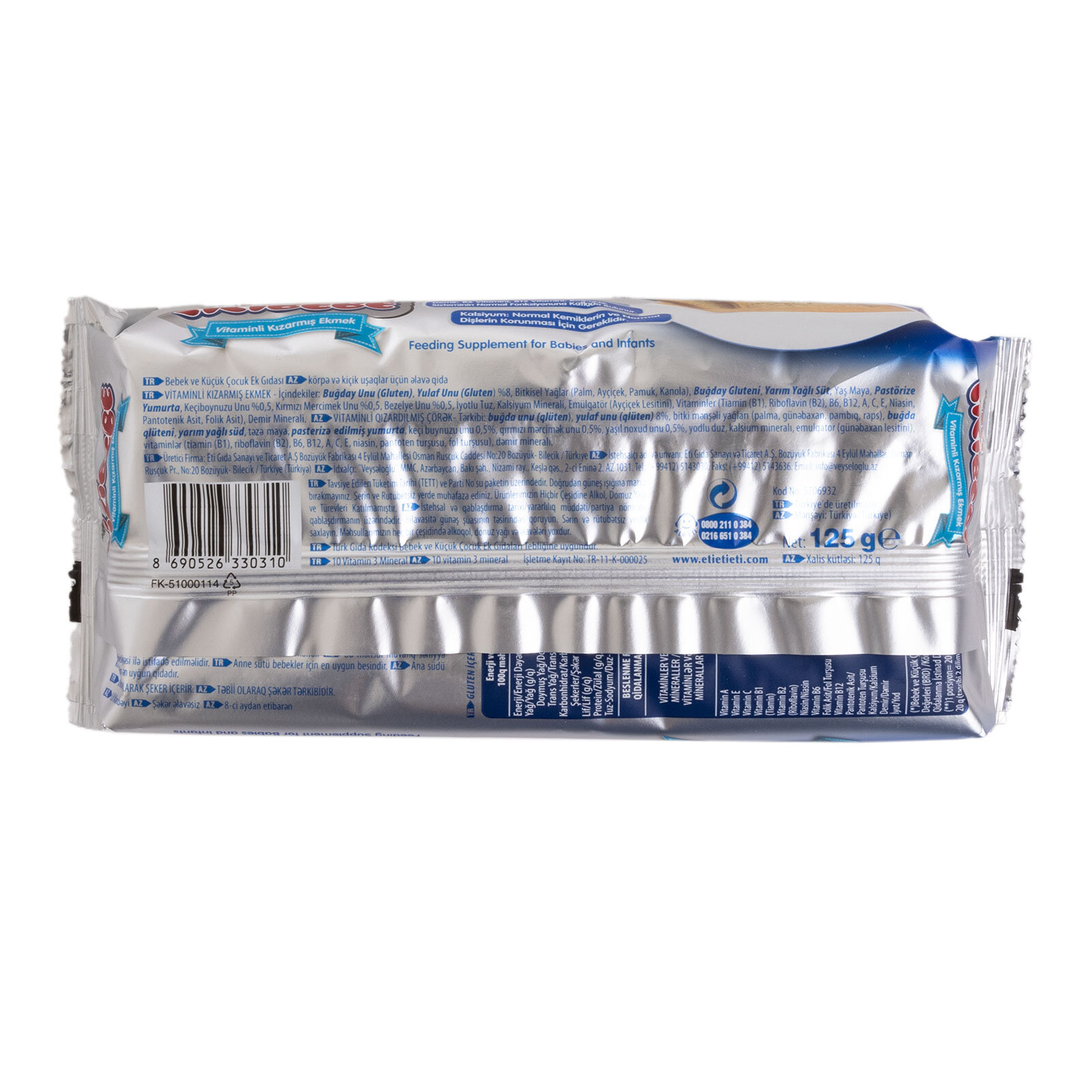 Cicibebe Vitaminli Bebek Ekmeği 125 gr