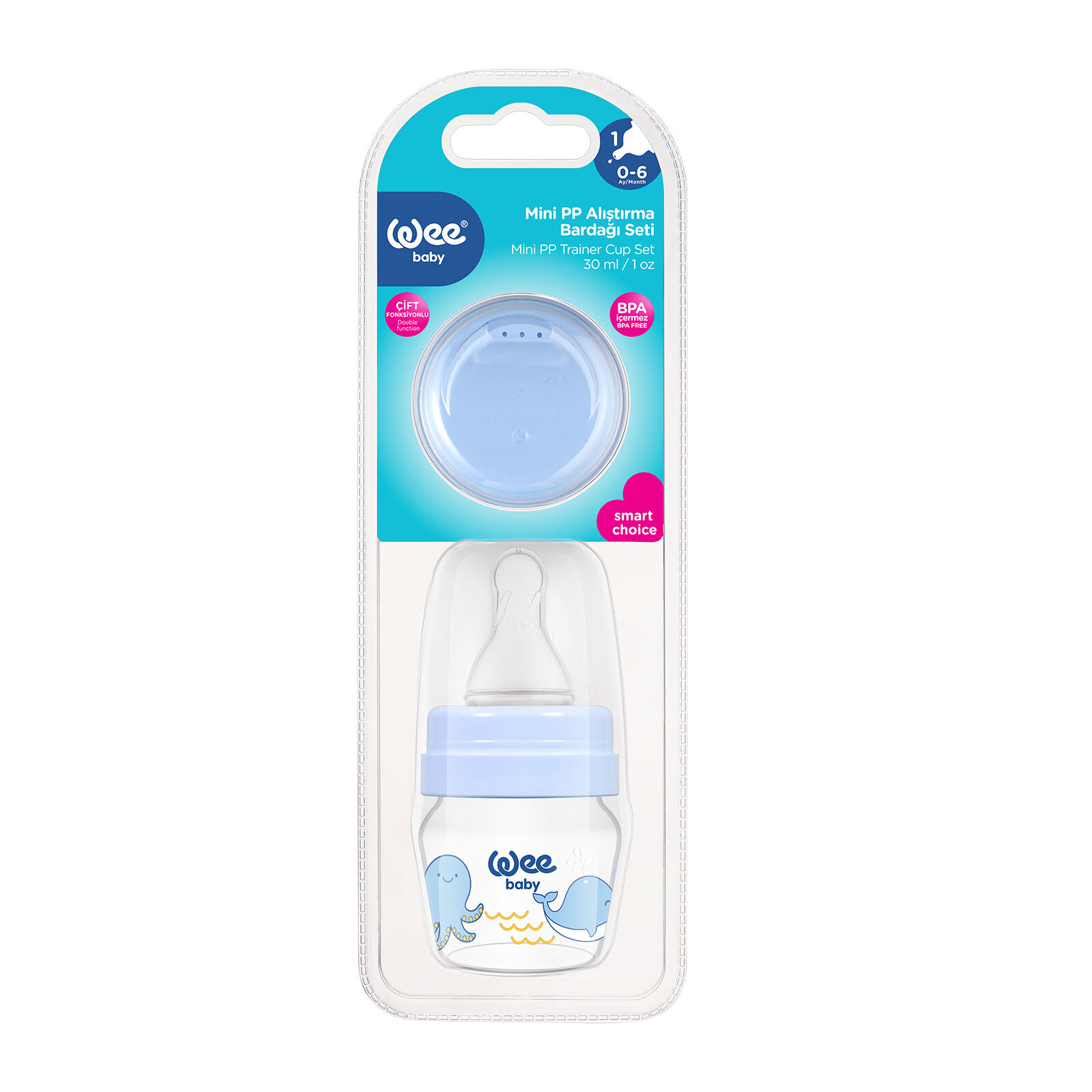 Mini PP Alıştırma Bardağı Seti 0-6 Ay 30 ml Asortili