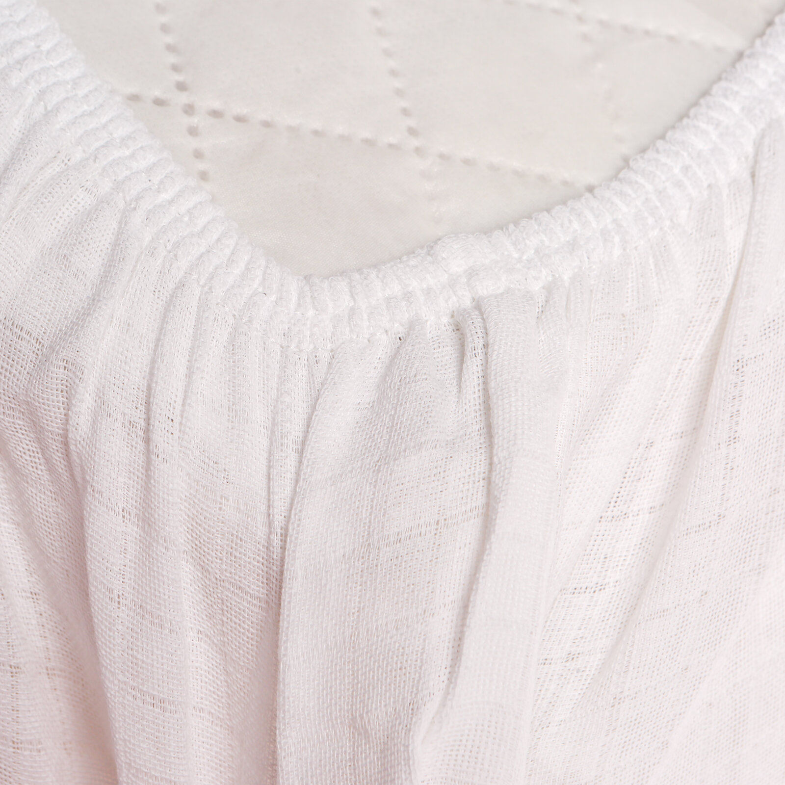 Çift Katlı Müslin Fitted Beyaz Çarşaf Unisex