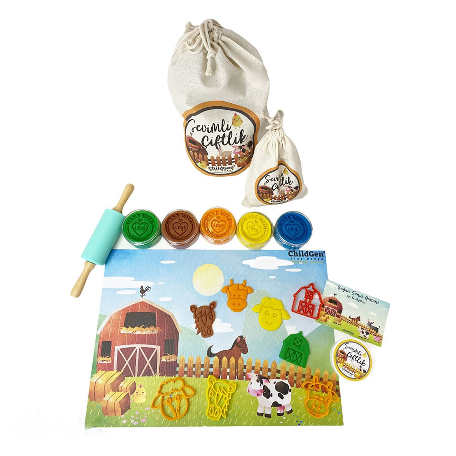 Çiftlik Konsept Doğal Oyun Hamur Seti Çiftlik Konsept Doğal Oyun Hamur Seti