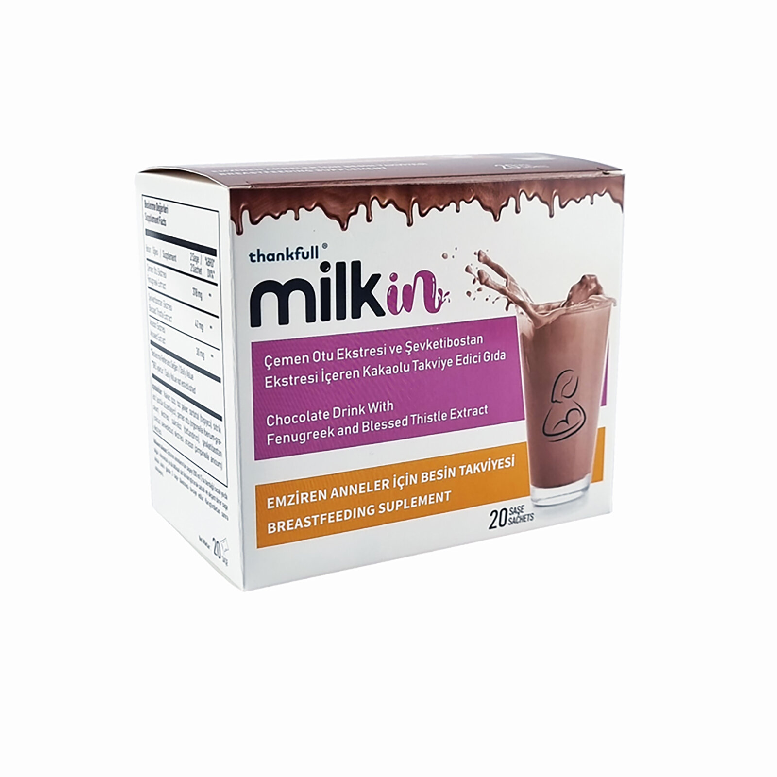 Çikolatalı Toz İçecek - Anne Sütü Arttırıcı Gıda Takviyesi 20 Saşe