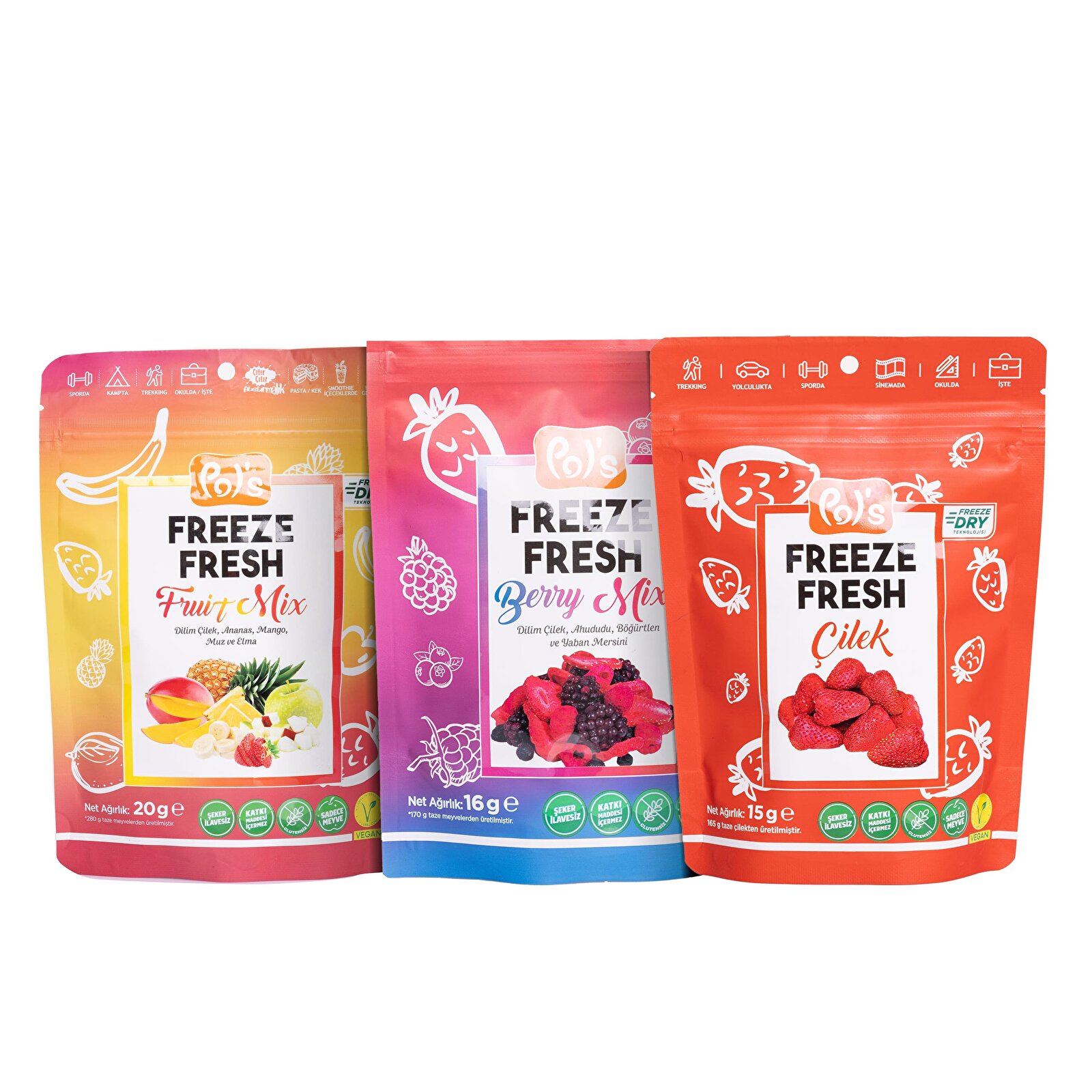 Çilek, Berry Mix ve Fruit Mix Paketi Çilek, Berry Mix ve Fruit Mix Paketi