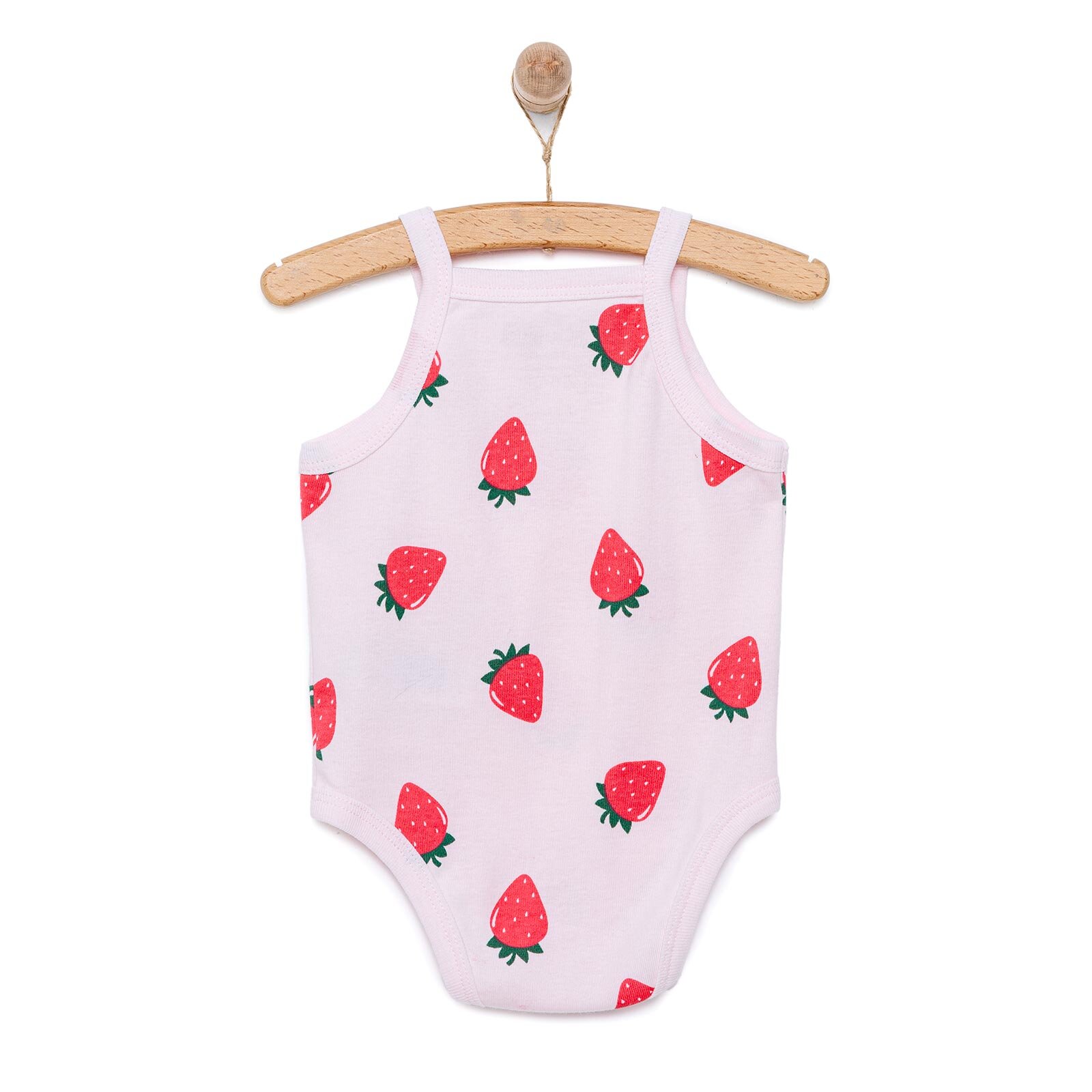 Çilek Desenli İp Askılı Body Çilek Desenli İp Askılı Body