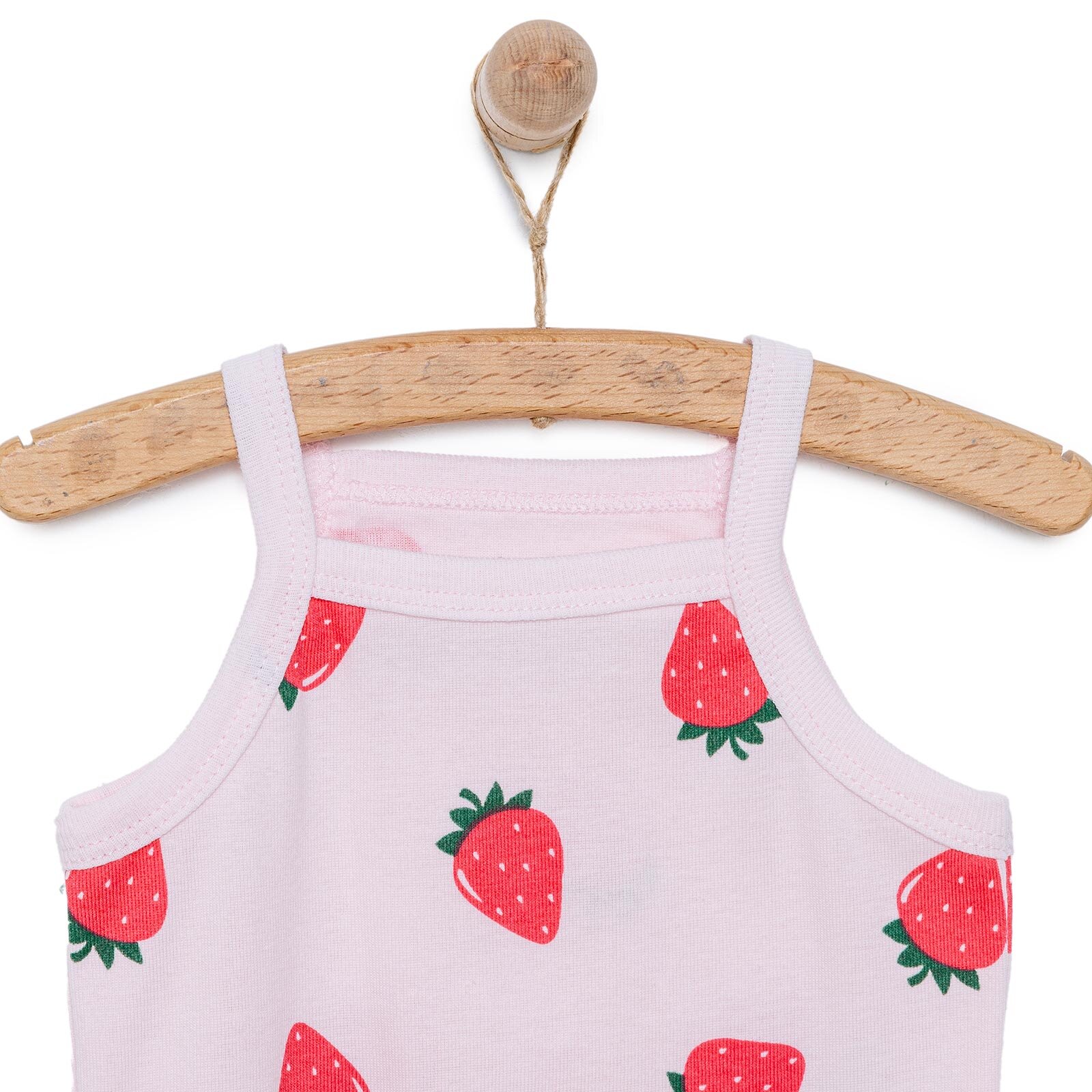 Çilek Desenli İp Askılı Body Çilek Desenli İp Askılı Body