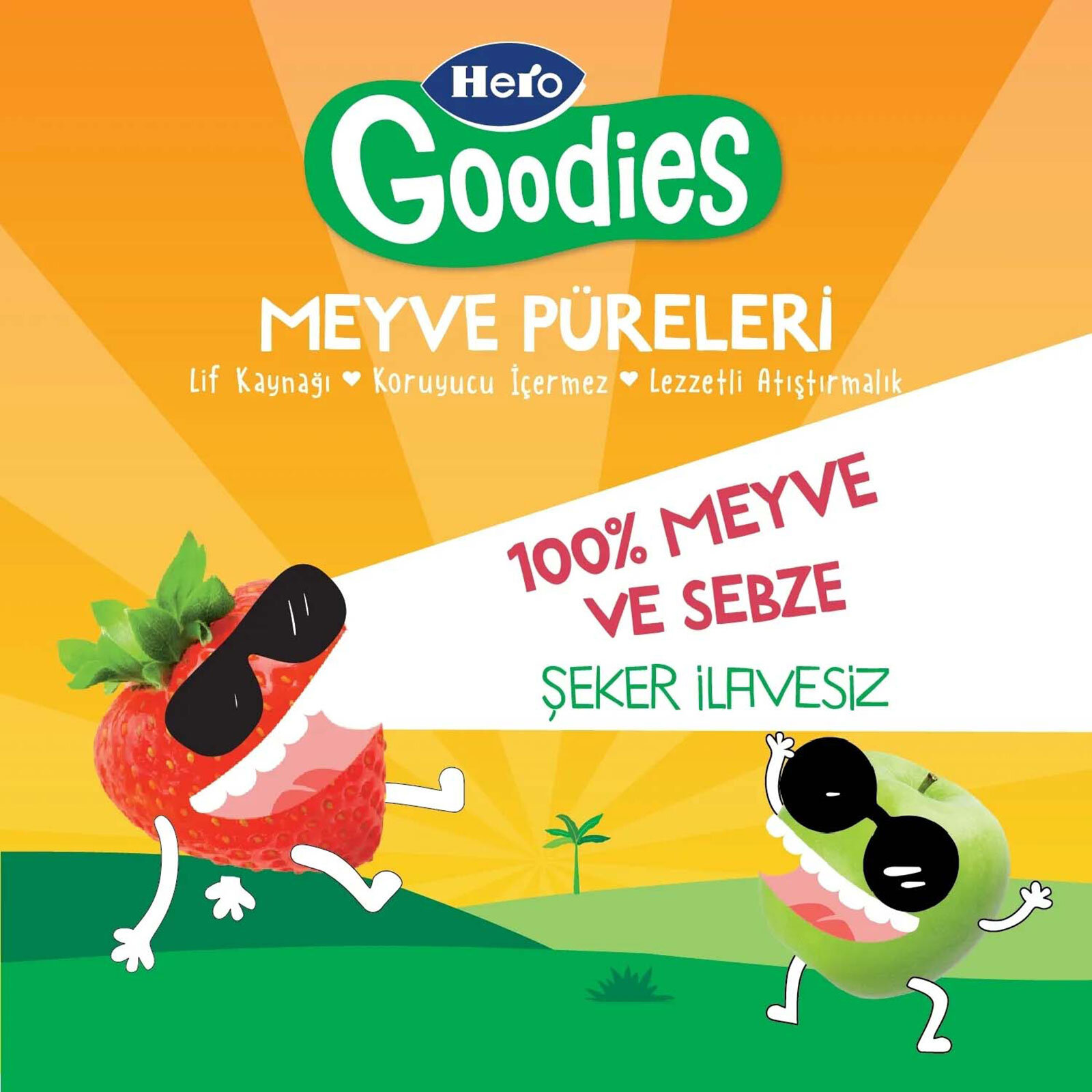 Çilek Elma Püresi 100 gr