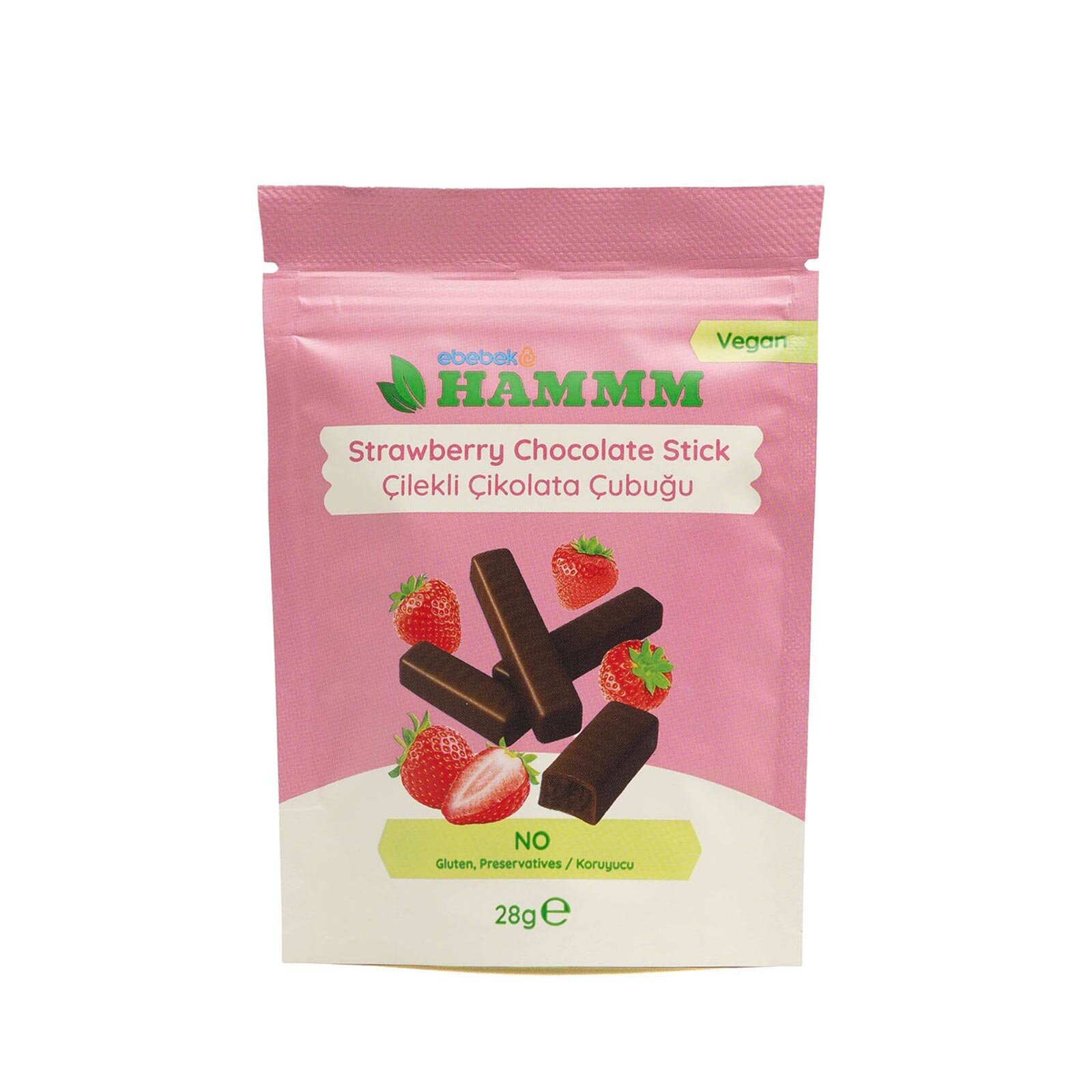 Çilekli Çikolata Kaplamalı Meyve Stick 30 gr