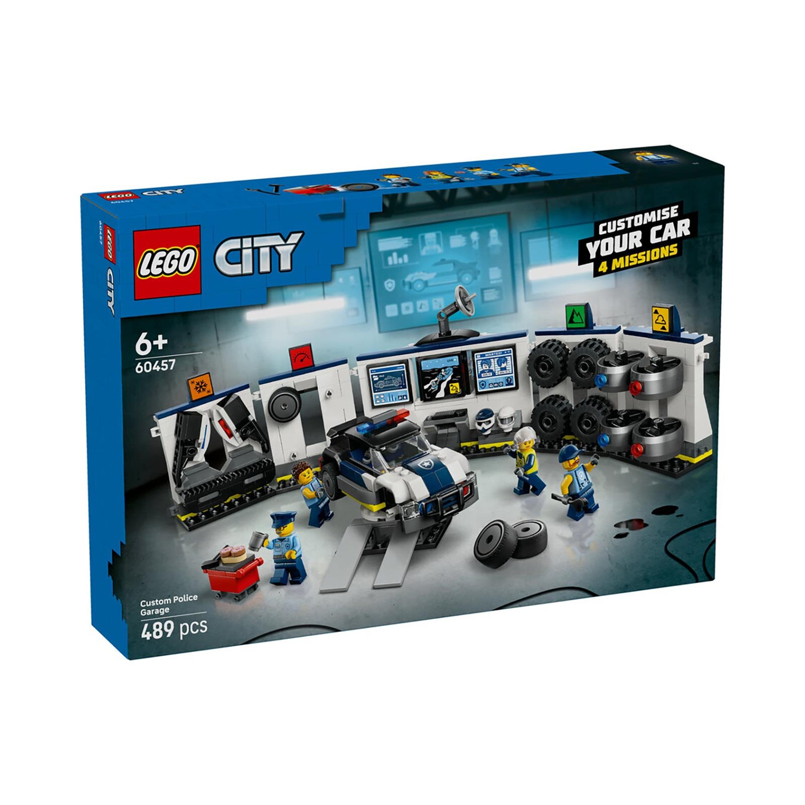 City Özel Polis Arabası Garajı, Gerçek Hayat Kahramanları için Oyuncak Yapım Seti 60457