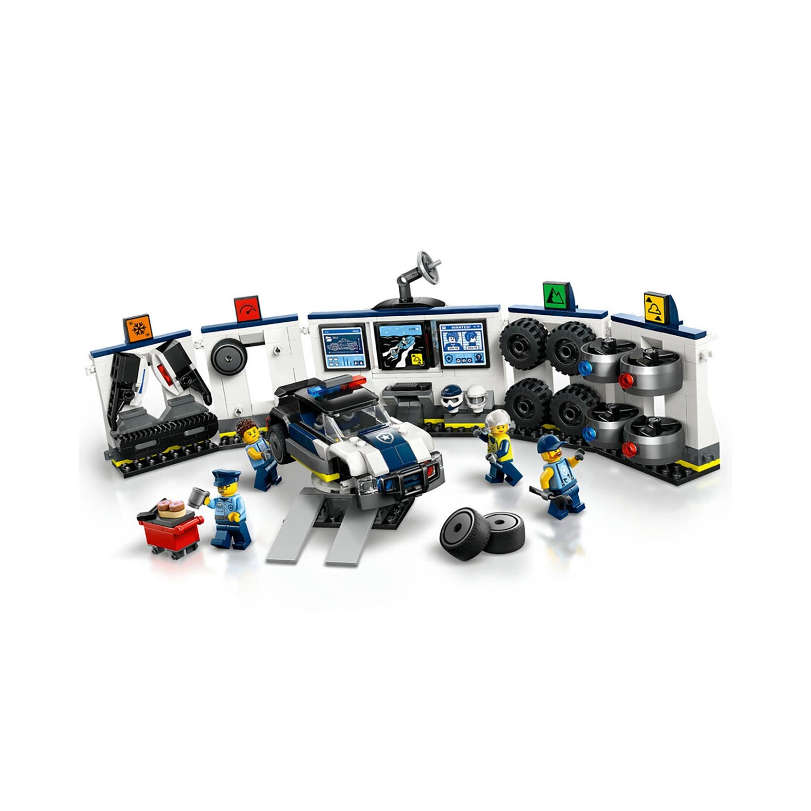 City Özel Polis Arabası Garajı, Gerçek Hayat Kahramanları için Oyuncak Yapım Seti 60457