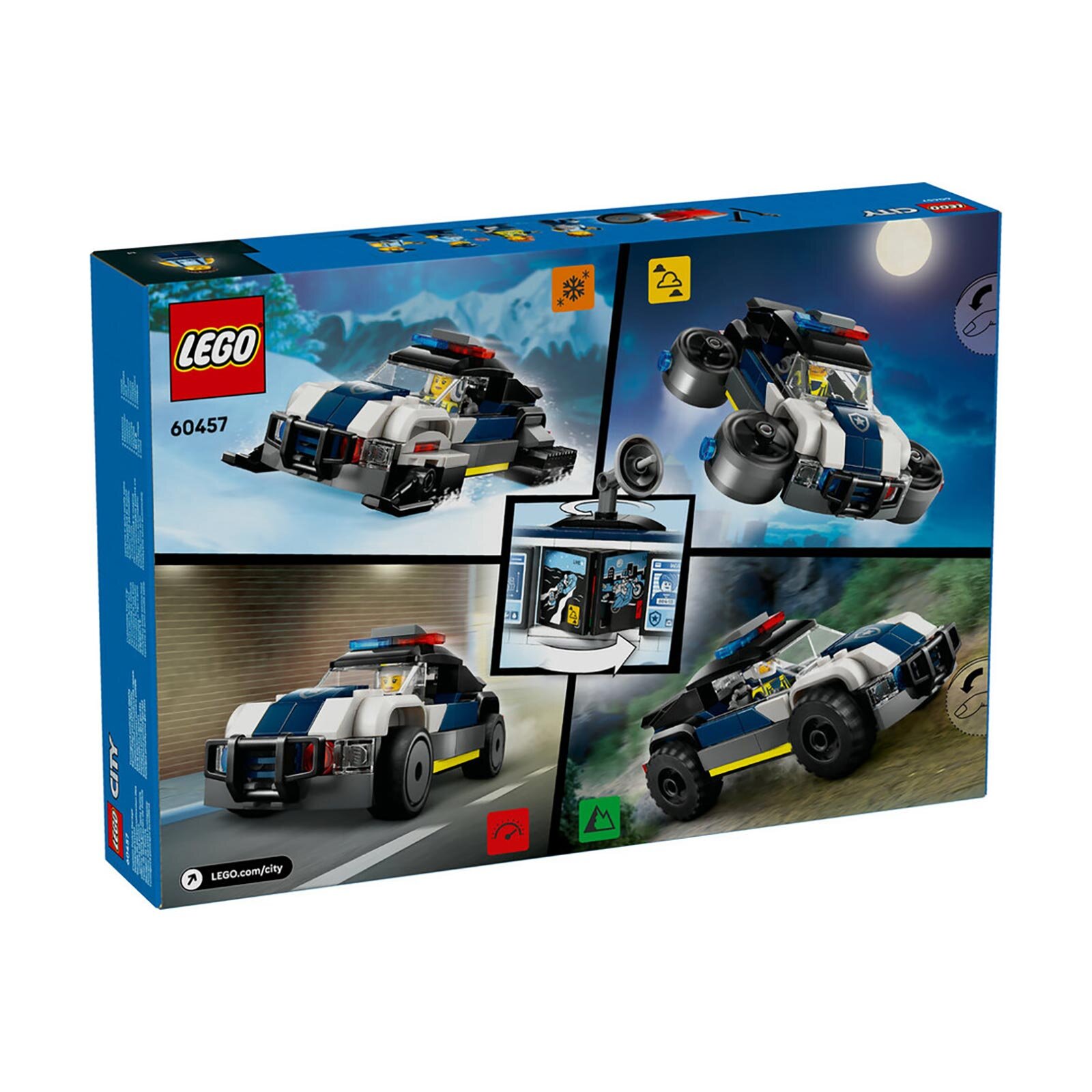 City Özel Polis Arabası Garajı, Gerçek Hayat Kahramanları için Oyuncak Yapım Seti 60457