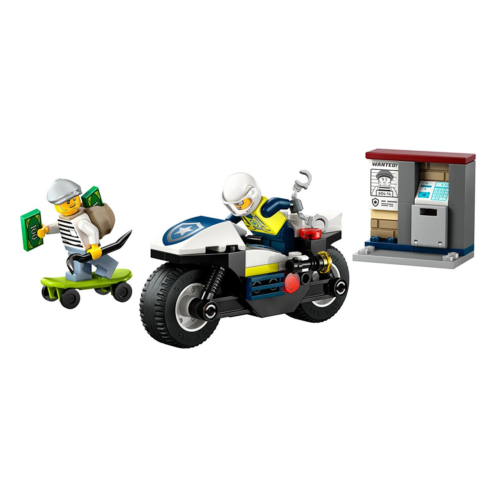 City Polis Motosikleti Takibi, 4 Yaş ve Üzeri Çocuklar için Oyuncak Motosiklet Yapım Seti