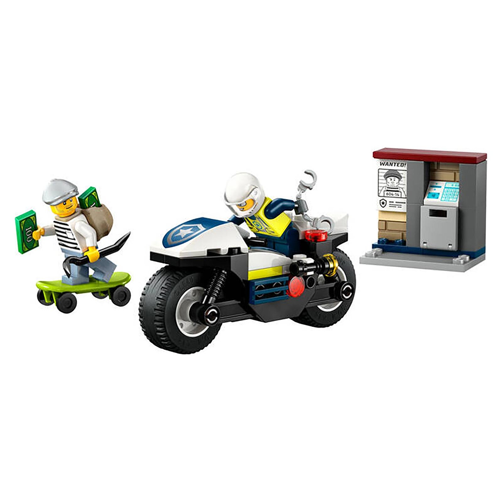 City Polis Motosikleti Takibi, 4 Yaş ve Üzeri Çocuklar için Oyuncak Motosiklet Yapım Seti