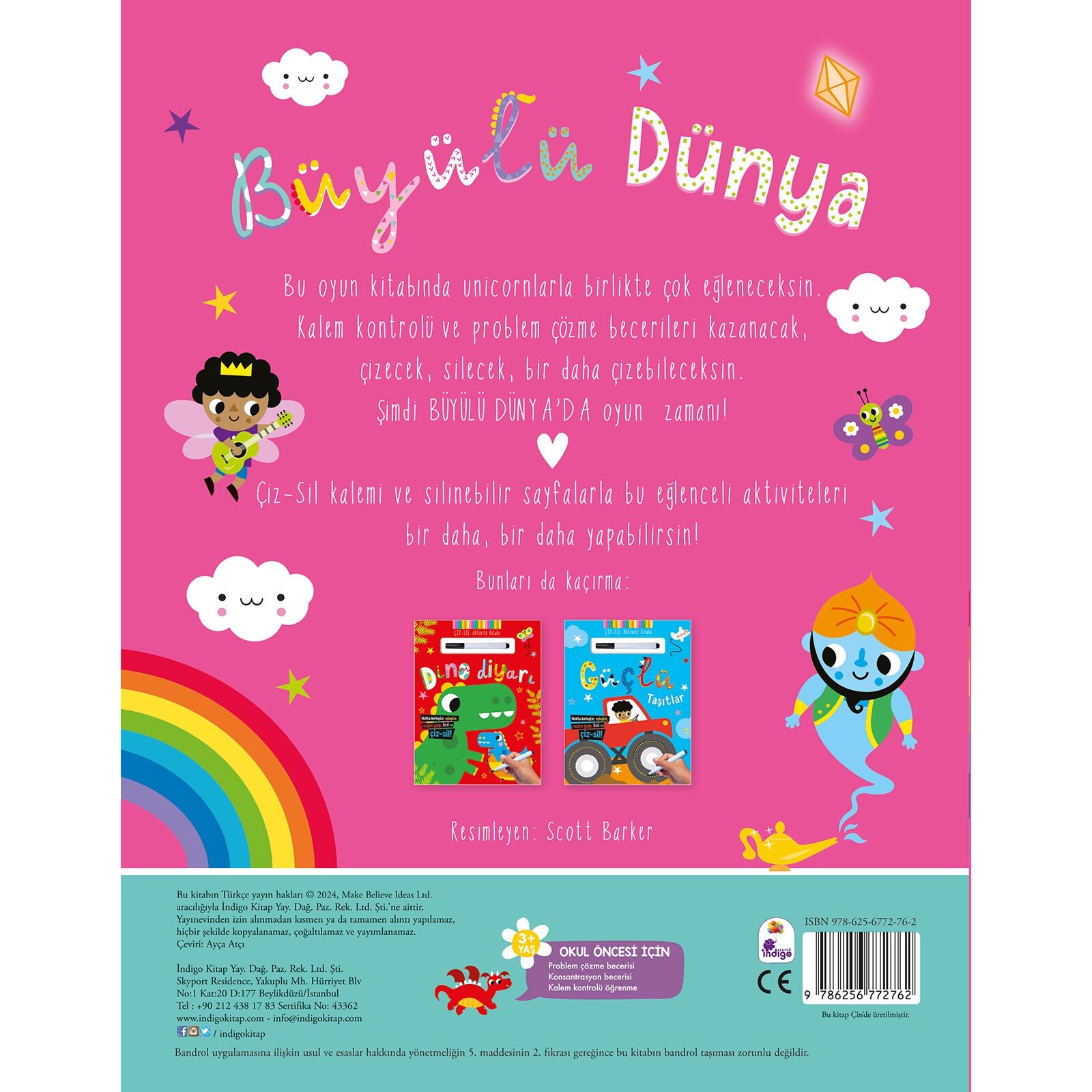 Çiz – Sil Aktivite Kitabı Büyülü Dünya