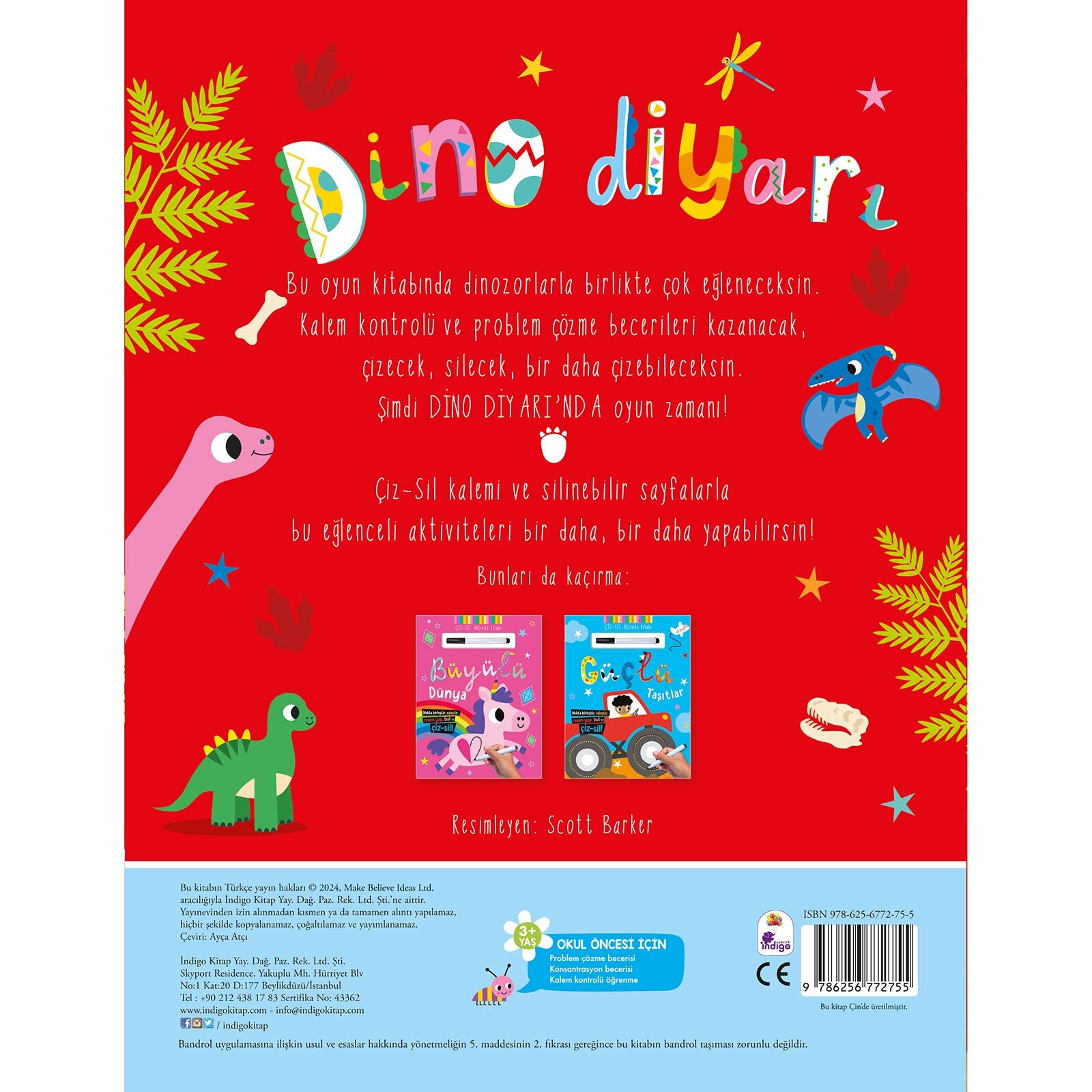 Çiz – Sil Aktivite Kitabı Dino Diyarı