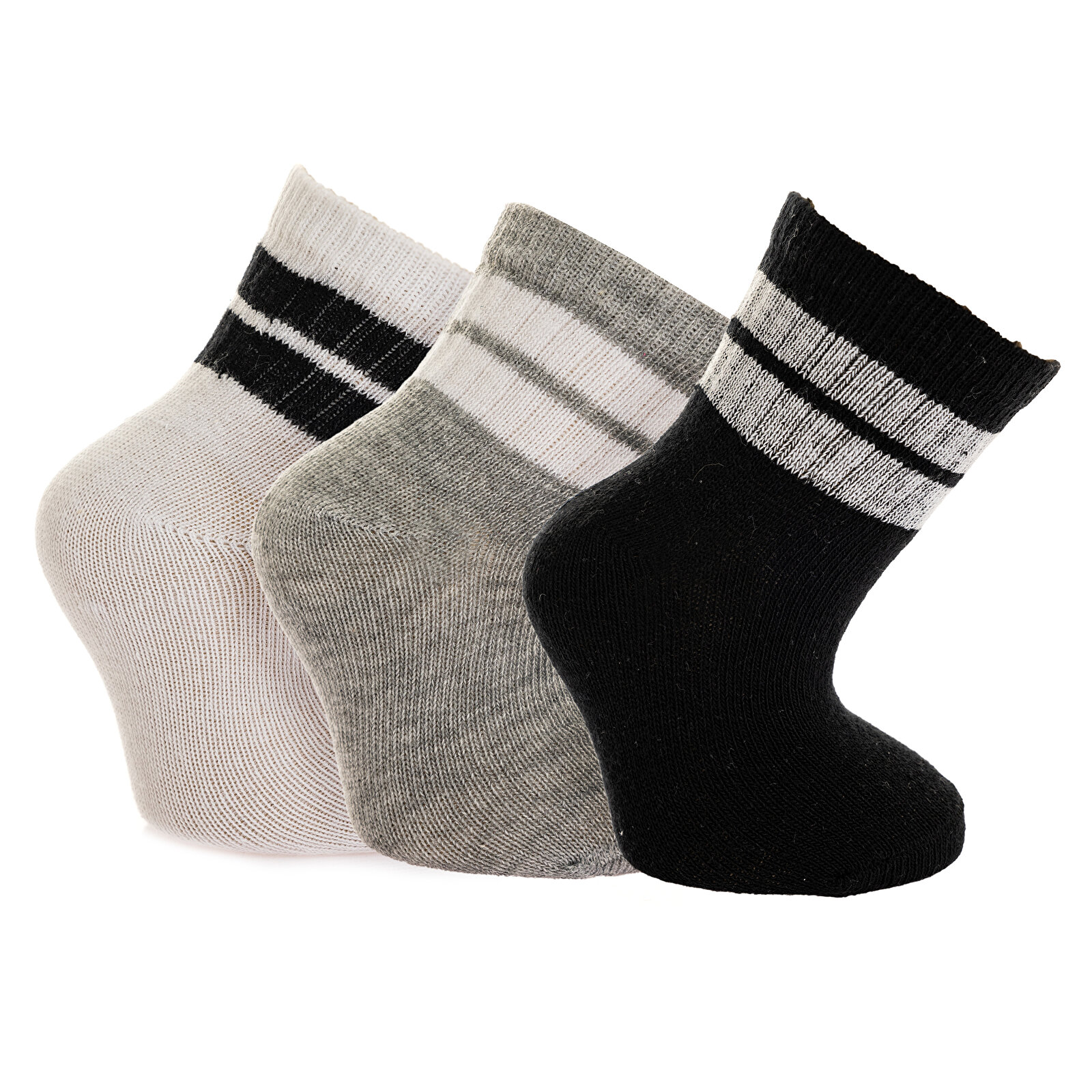 Çizgili 3lü Soket Çorap Erkek Bebek Çizgili 3lü Soket Çorap Erkek Bebek