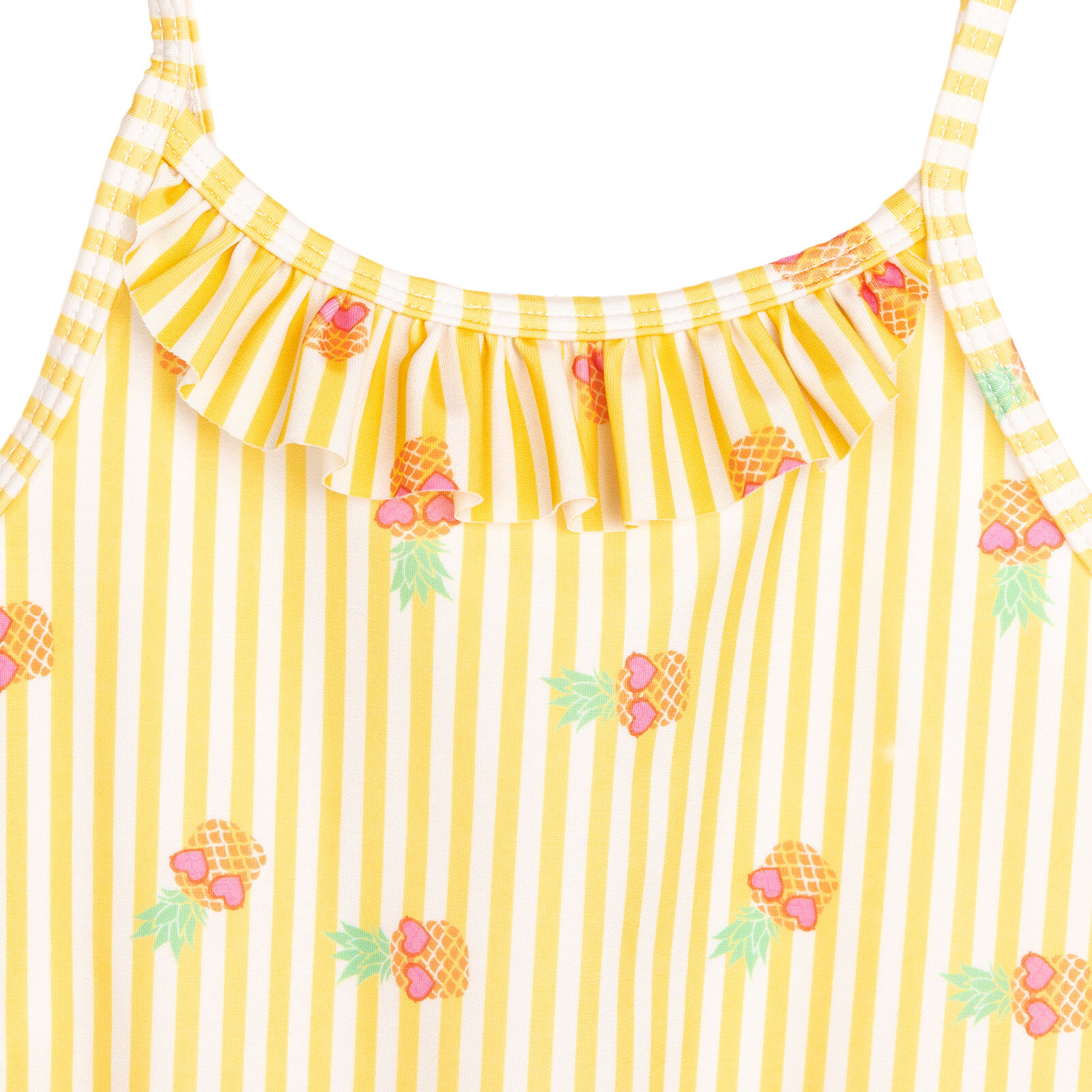 Çizgili Ananas Desenli Mayo Kız Bebek Çizgili Ananas Desenli Mayo Kız Bebek