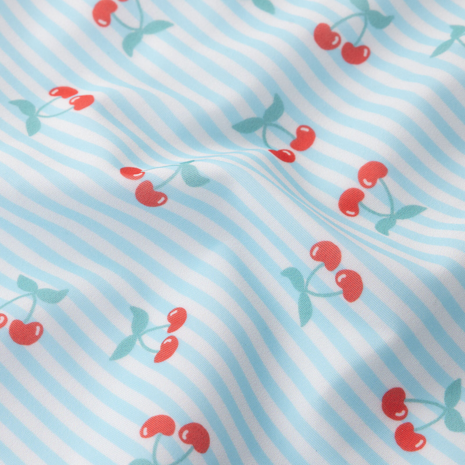 Çizgili Kiraz Desenli Kız Mayo Kız Bebek