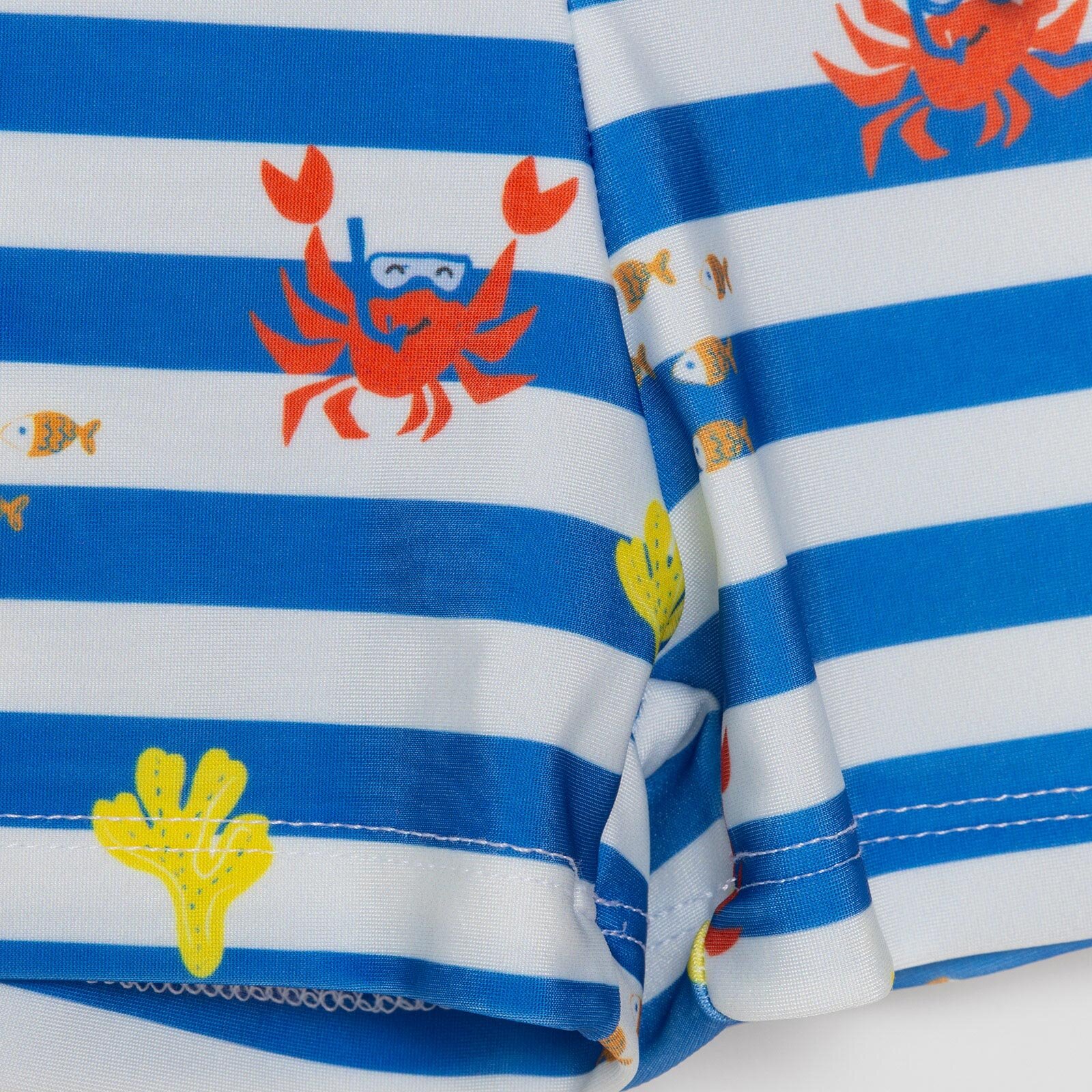 Çizgili Yengeç Desenli Erkek Boxer Mayo Erkek Bebek