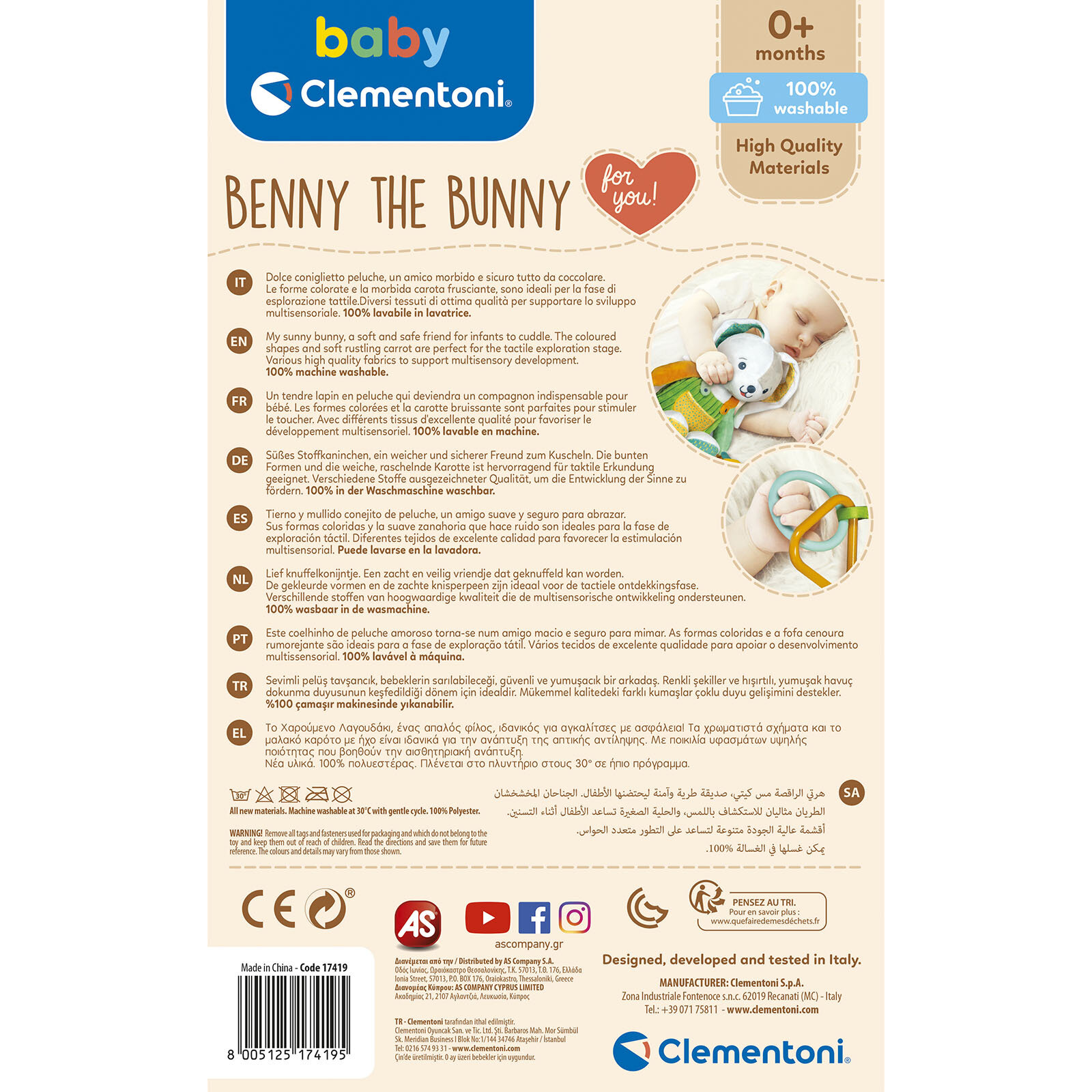 Baby Clementoni - Yumuşacık Tavşancık