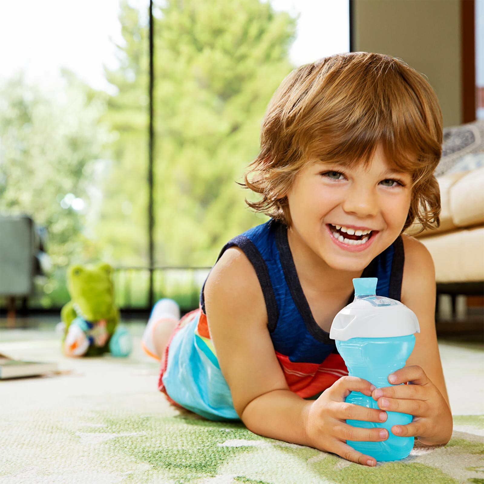 Click Lock™ Isırmaya Dayanıklı   Emzikli Bardak  9 Ay+  266 ml Mavi