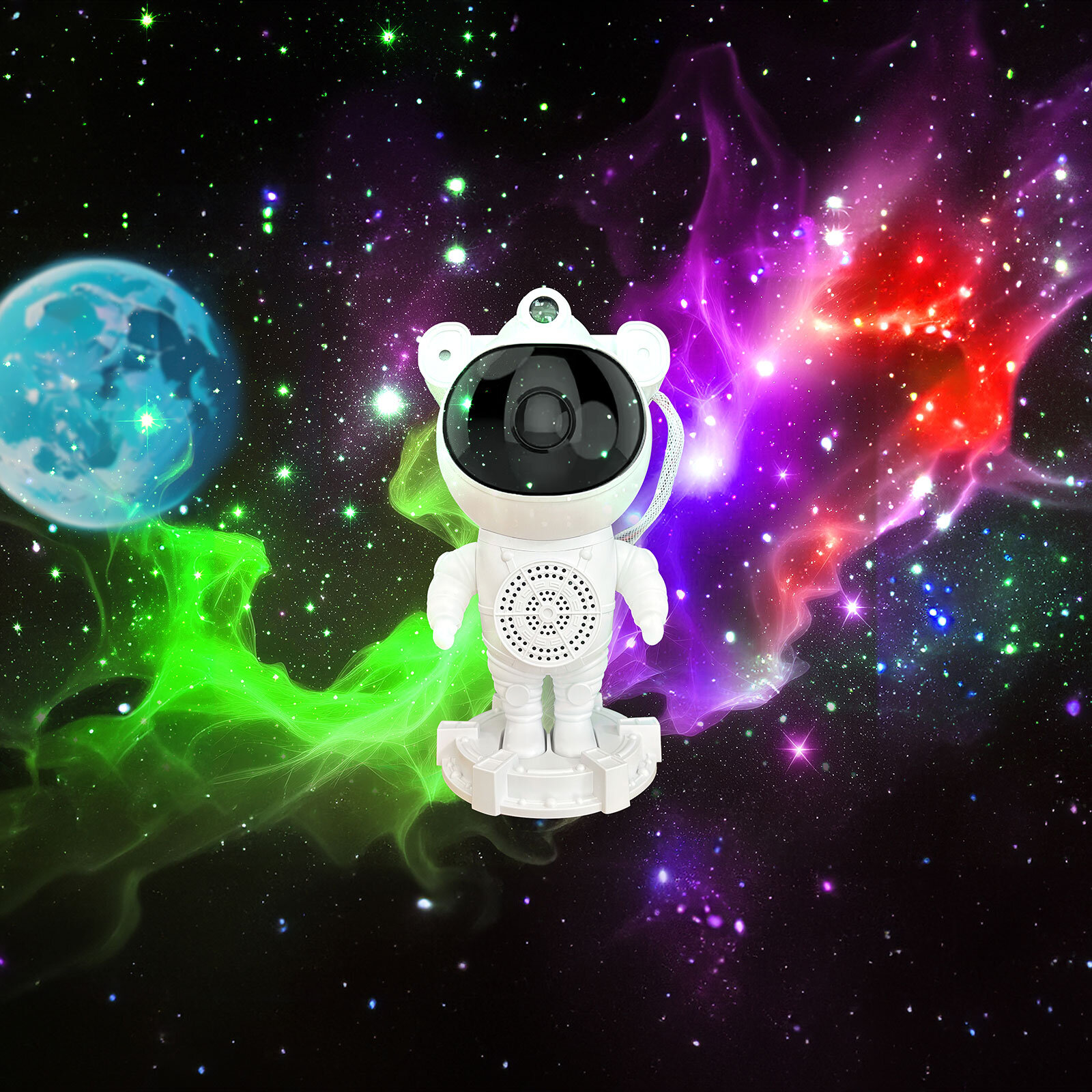 Çocuk Uzaktan Kumandalı Astranot Projektör Gece Lambası