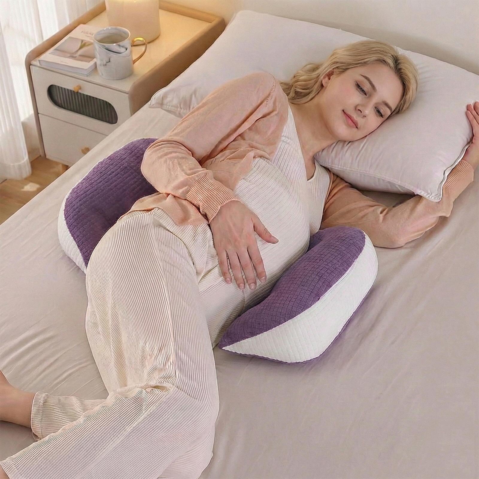 Çok Fonksiyonlu Hamile Destek Yastığı - Mor Çok Fonksiyonlu Hamile Destek Yastığı - Mor