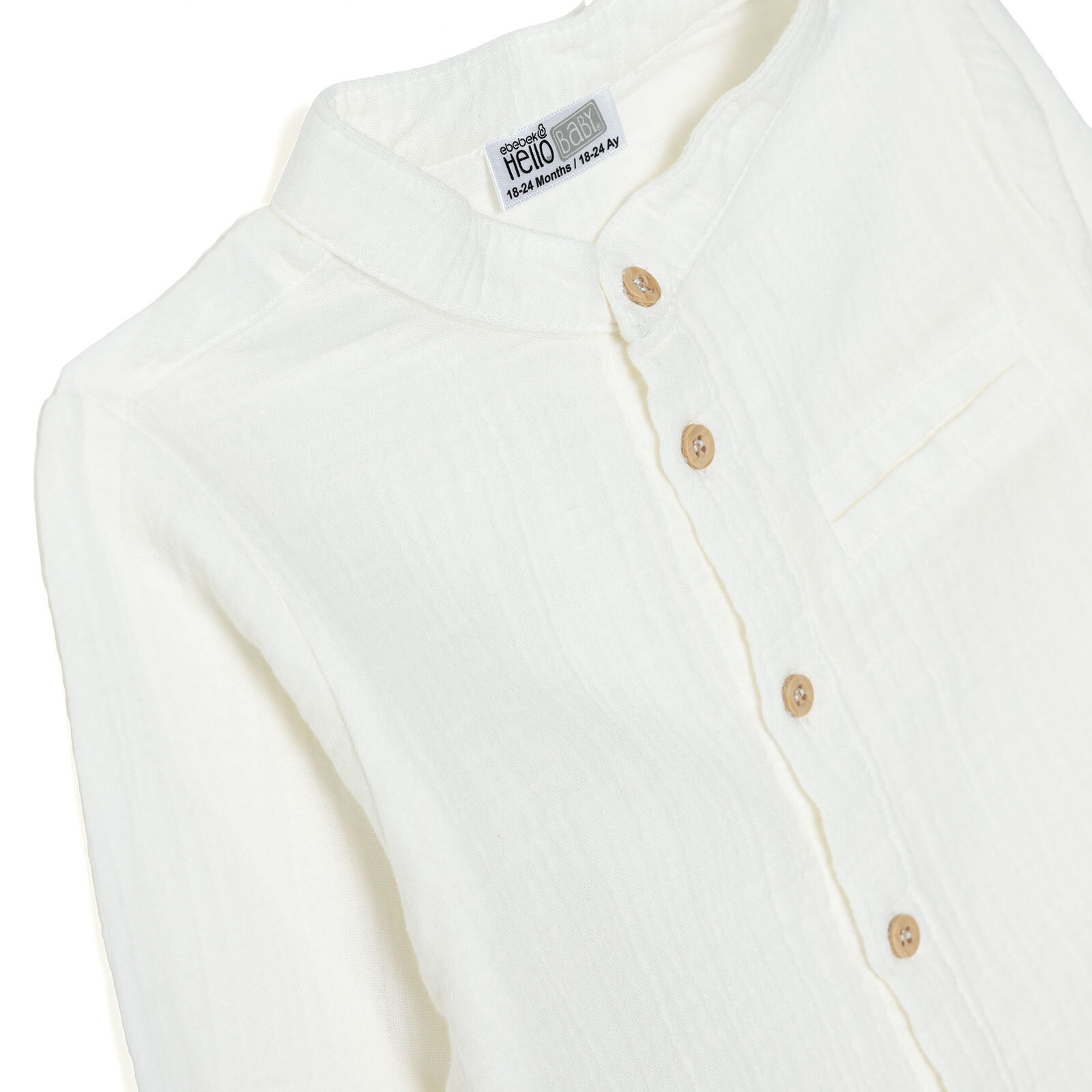 Erkek Bebek Cool Boy Gömlek Hakim Yaka Uzun Kol