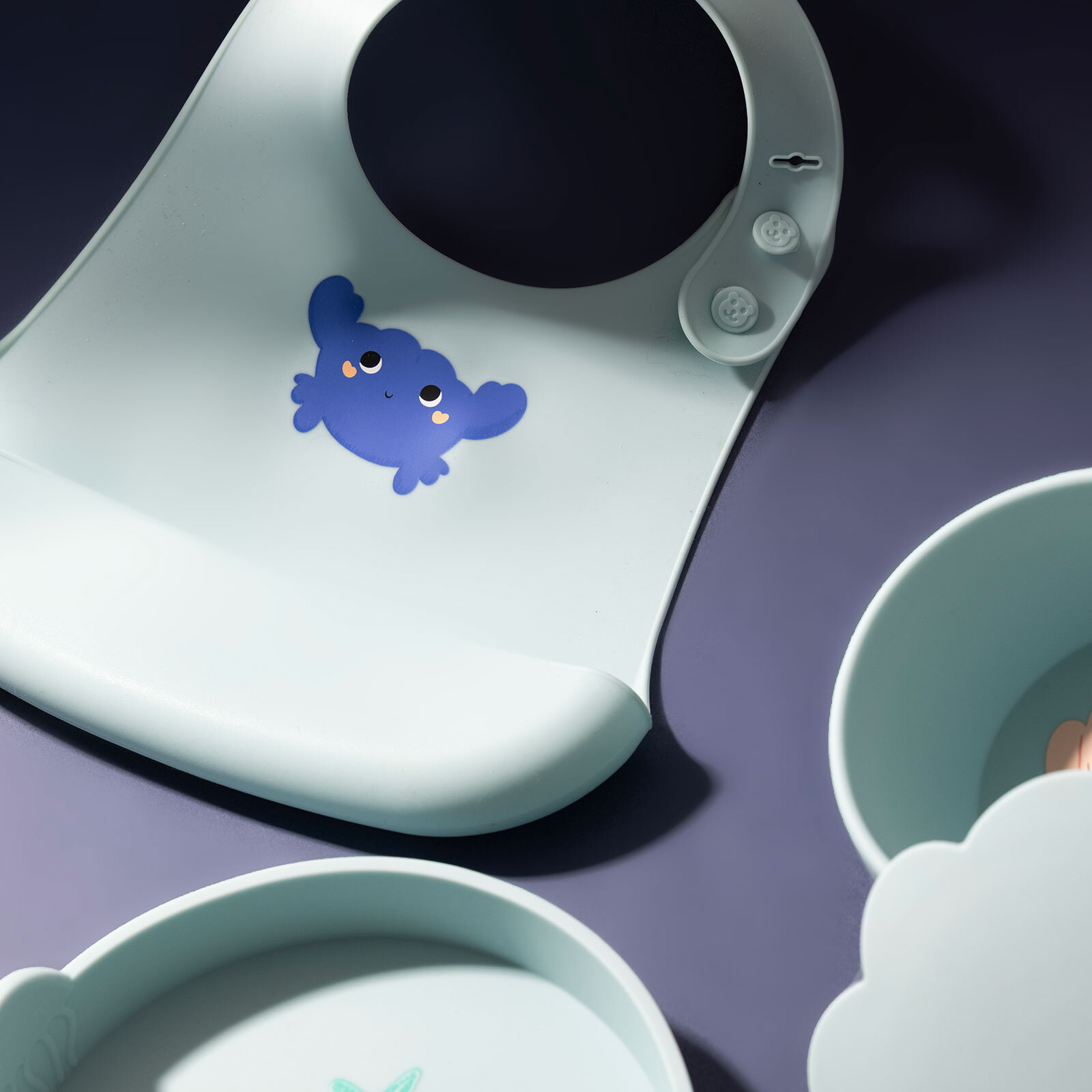 Crabby Silikon Önlük Bluish