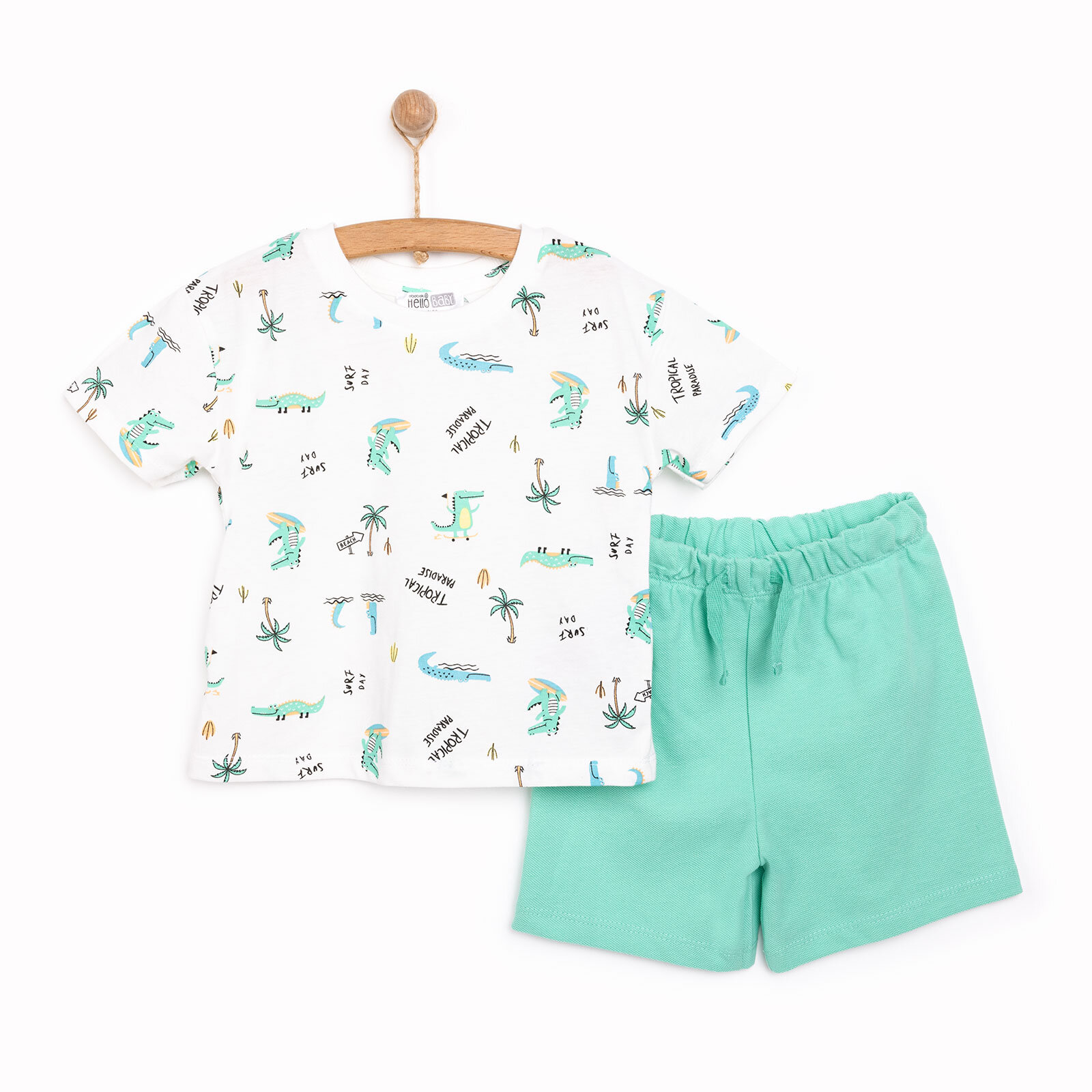 Crocodile Erkek Tshirt-Şort Erkek Bebek Crocodile Erkek Tshirt-Şort Erkek Bebek