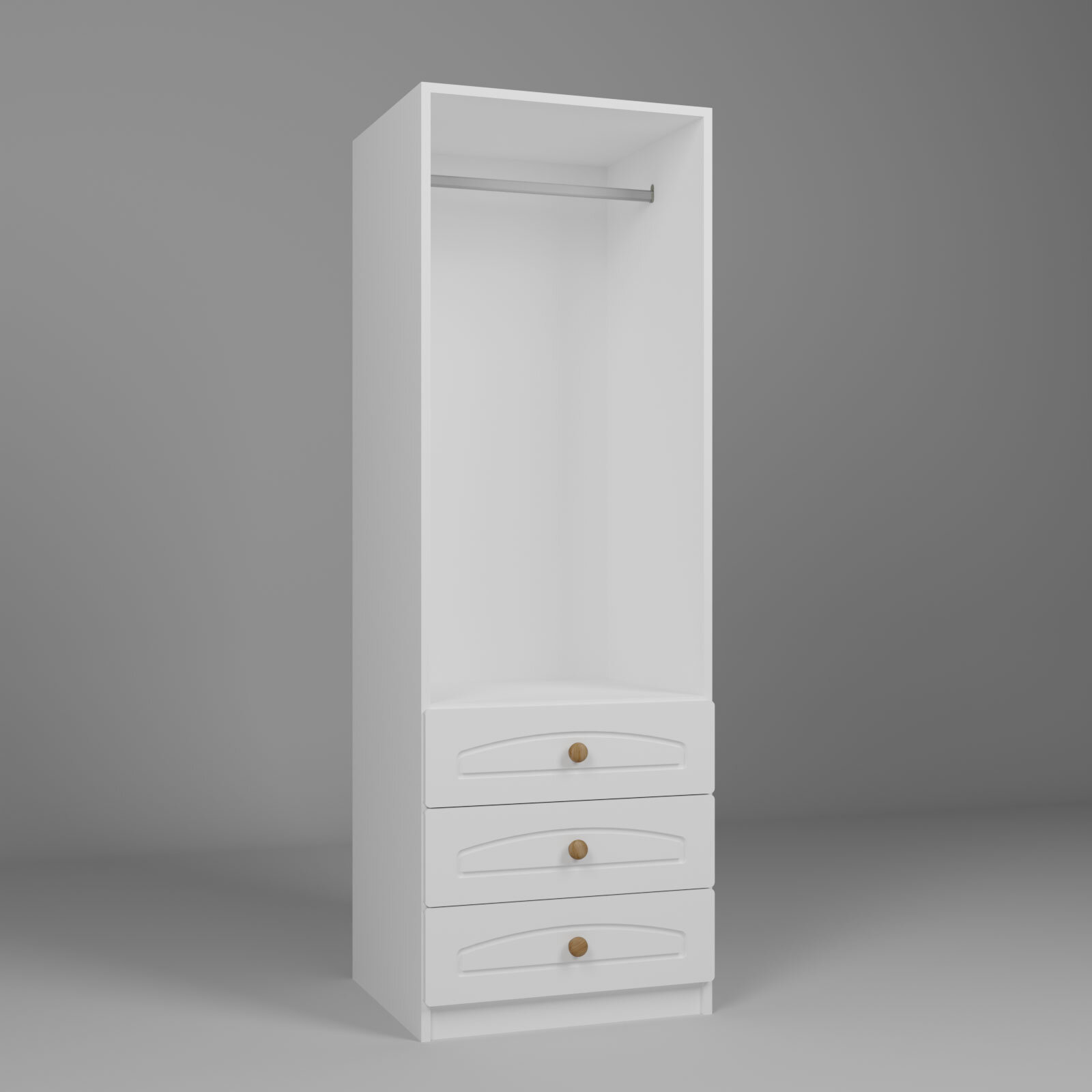 2 Kapılı ve 3 Çekmeceli Dolap Beyaz 2 Kapılı ve 3 Çekmeceli Dolap Beyaz