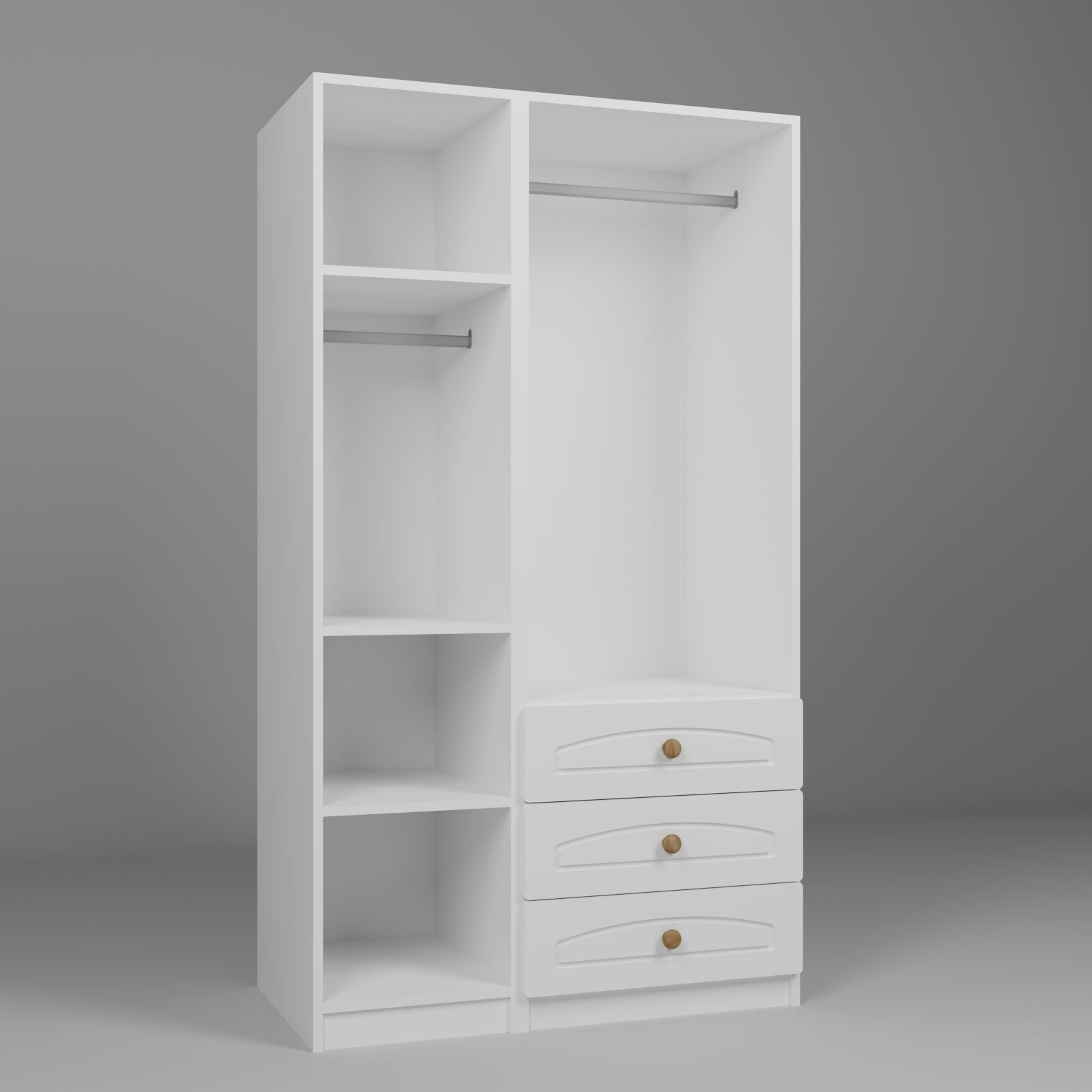 2 Kapılı ve 3 Çekmeceli Dolap Beyaz 2 Kapılı ve 3 Çekmeceli Dolap Beyaz