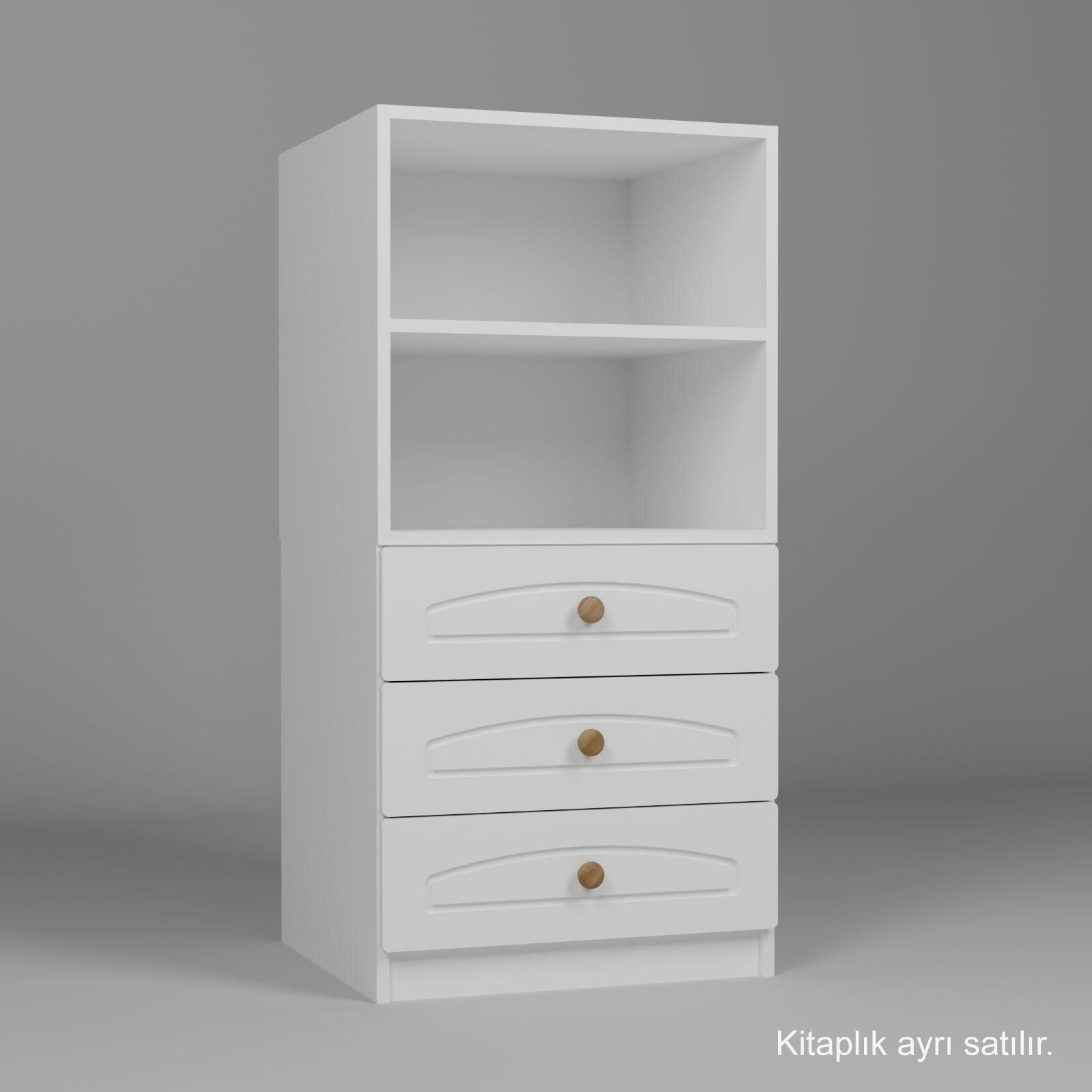 3 Çekmeceli Şifonyer Beyaz