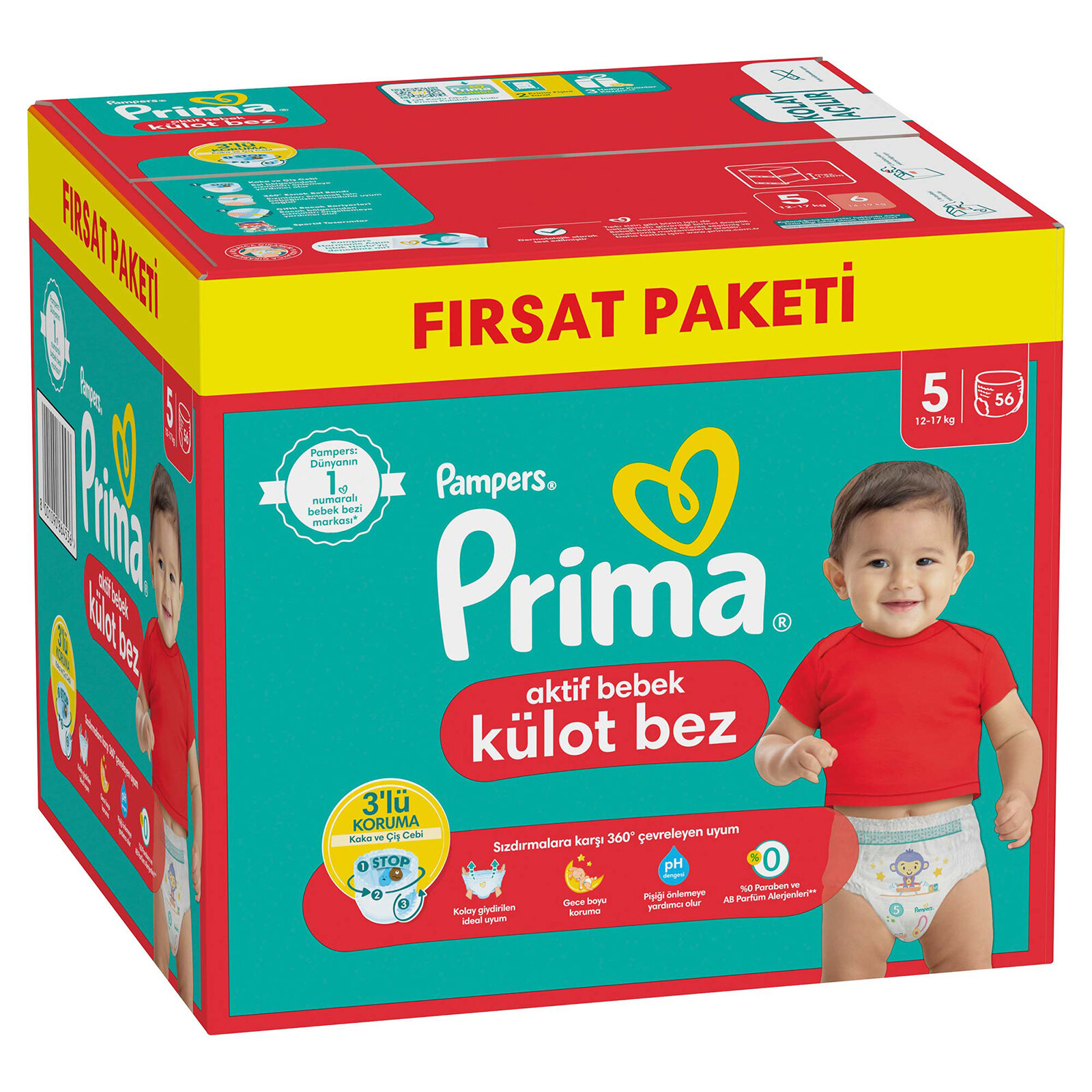 Külot Bebek Bezi Fırsat Paketi Junior 5 Beden 12-17 kg 56 Adet