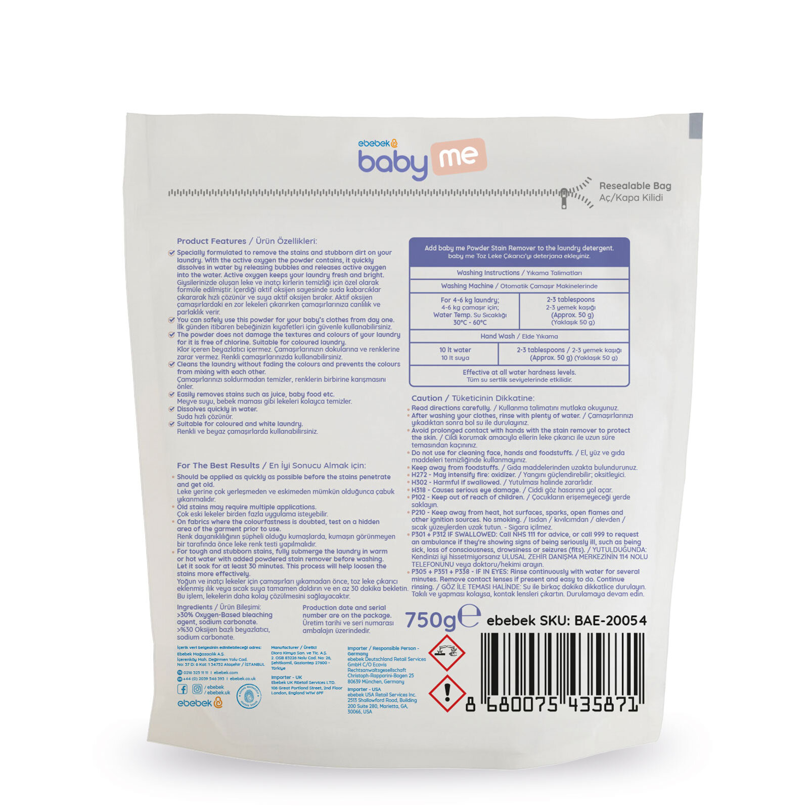 Toz Leke Çıkarıcı 750 gr