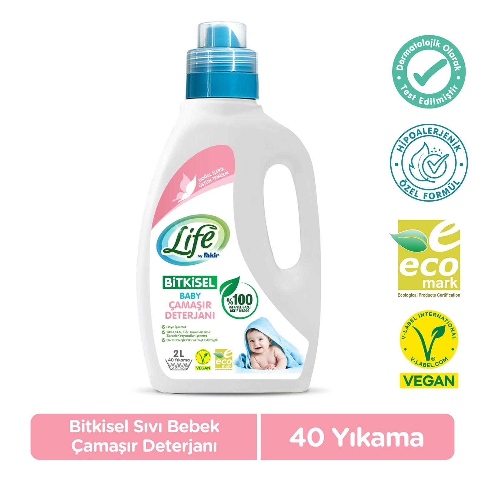 Life by Fakir Baby Bitkisel Çamaşır Deterjanı 2000ml Life by Fakir Baby Bitkisel Çamaşır Deterjanı 2000ml