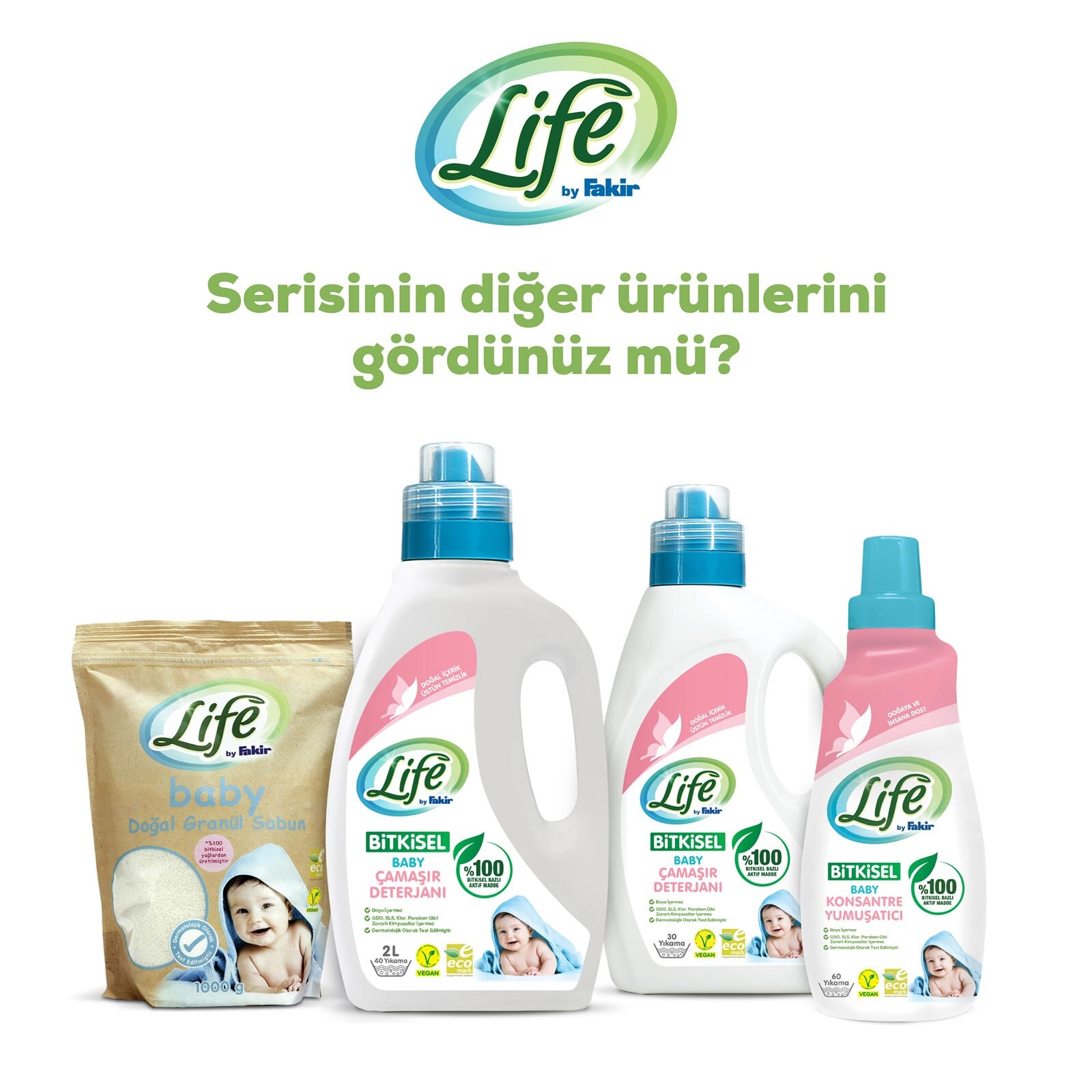 Life by Fakir Baby Bitkisel Çamaşır Deterjanı 2000ml Life by Fakir Baby Bitkisel Çamaşır Deterjanı 2000ml