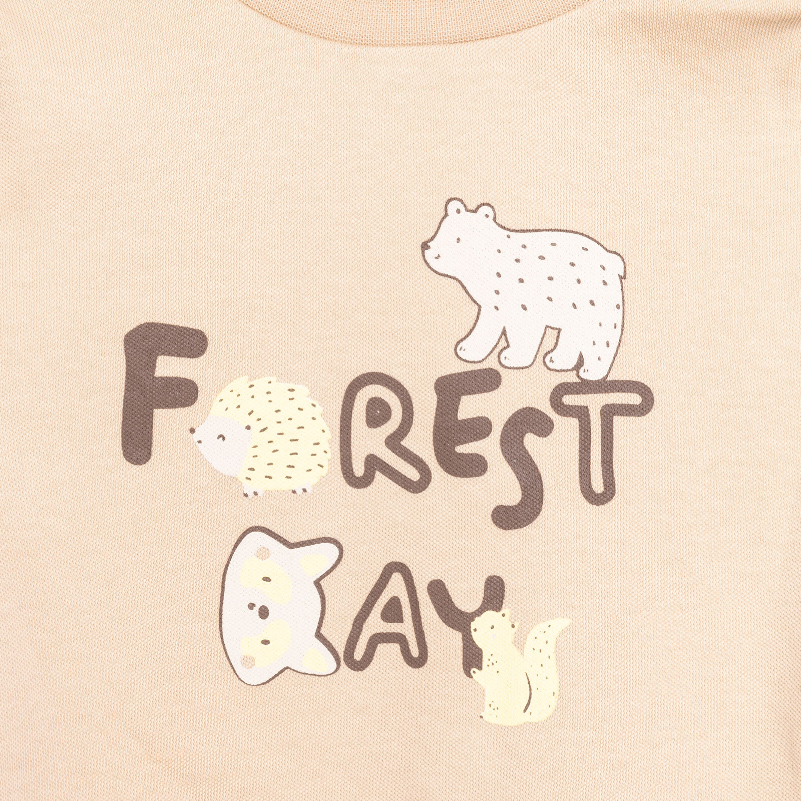 Bisiklet Yaka Ayı Desenli Pijama Takımı Erkek Bebek Bisiklet Yaka Ayı Desenli Pijama Takımı Erkek Bebek