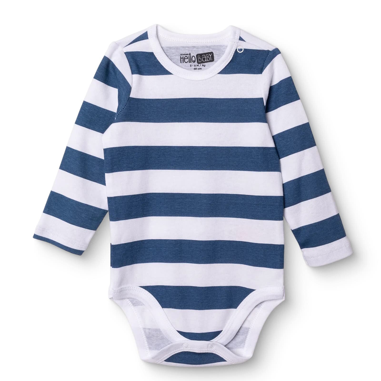 Erkek Bebek Uzun Kol Body İnterlok Zarf Yaka Uzun Kol