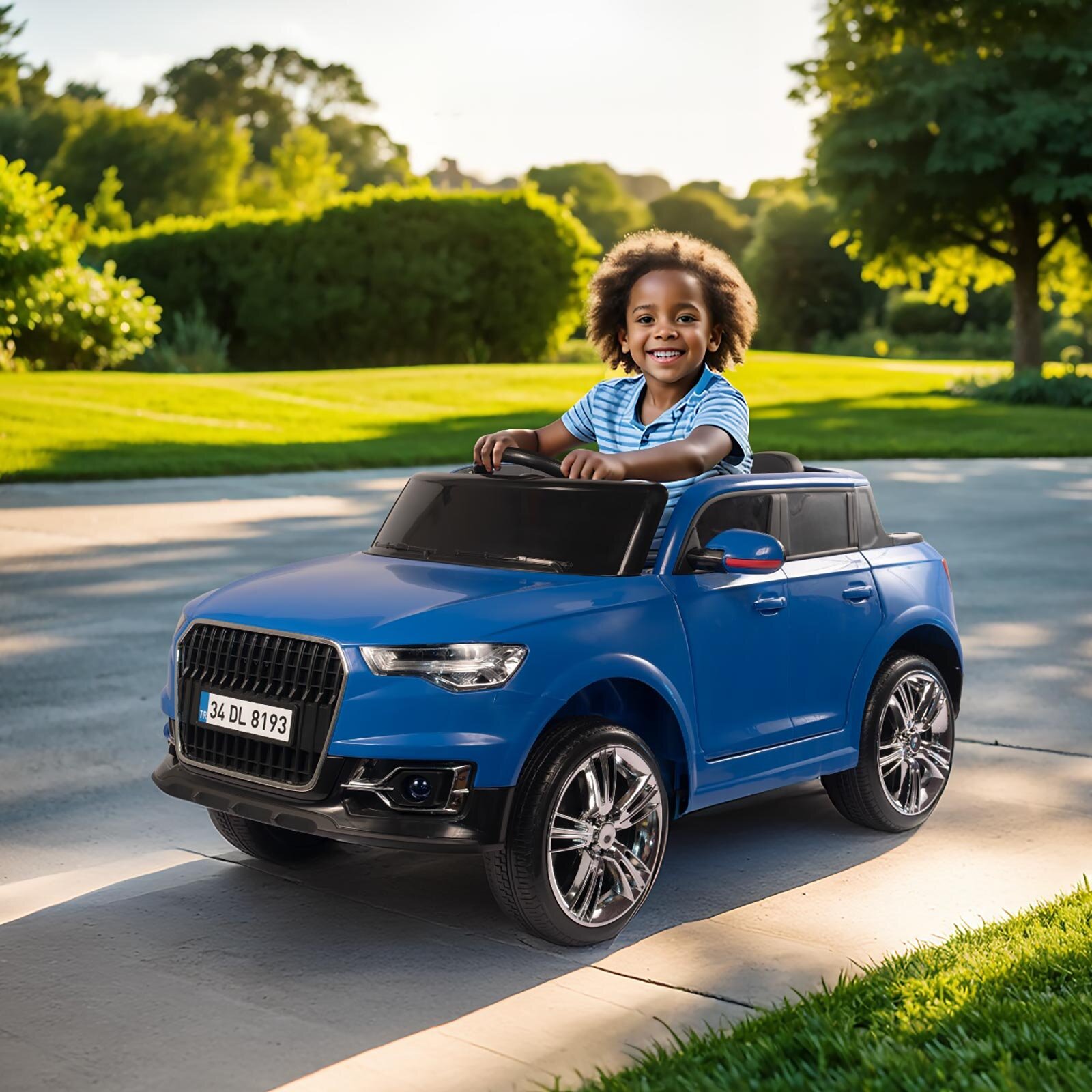 8193 Pick Up 12 Volt Akülü Araba Uzaktan Kumandalı 4*2 Mavi