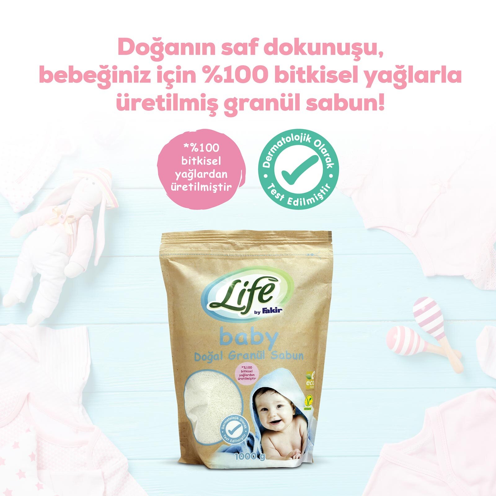 Life by Fakir Baby Doğal Granül Sabun 1000 gr Life by Fakir Baby Doğal Granül Sabun 1000 gr