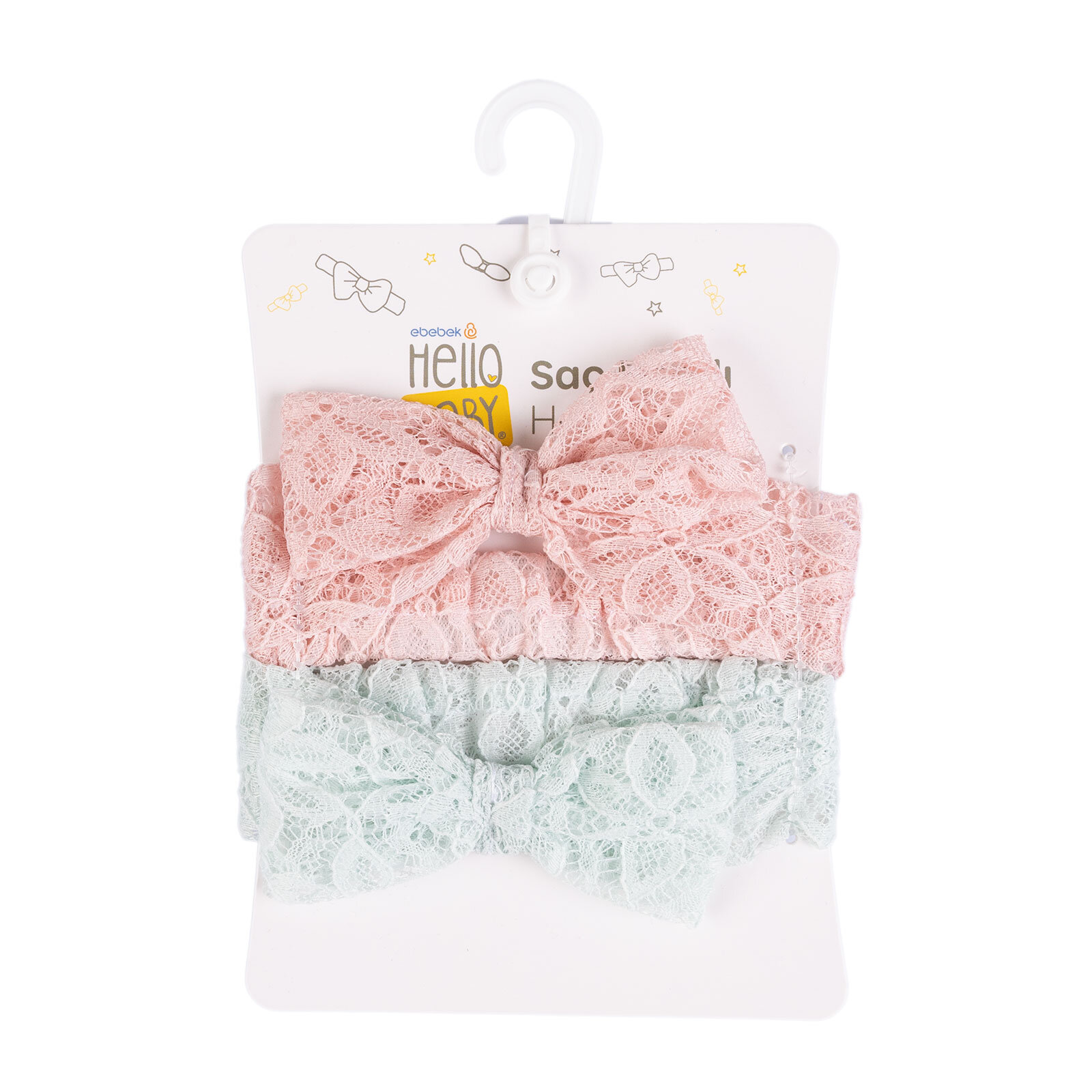 Dantel 2li Fiyonk Kız Saç Bandı Kız Bebek