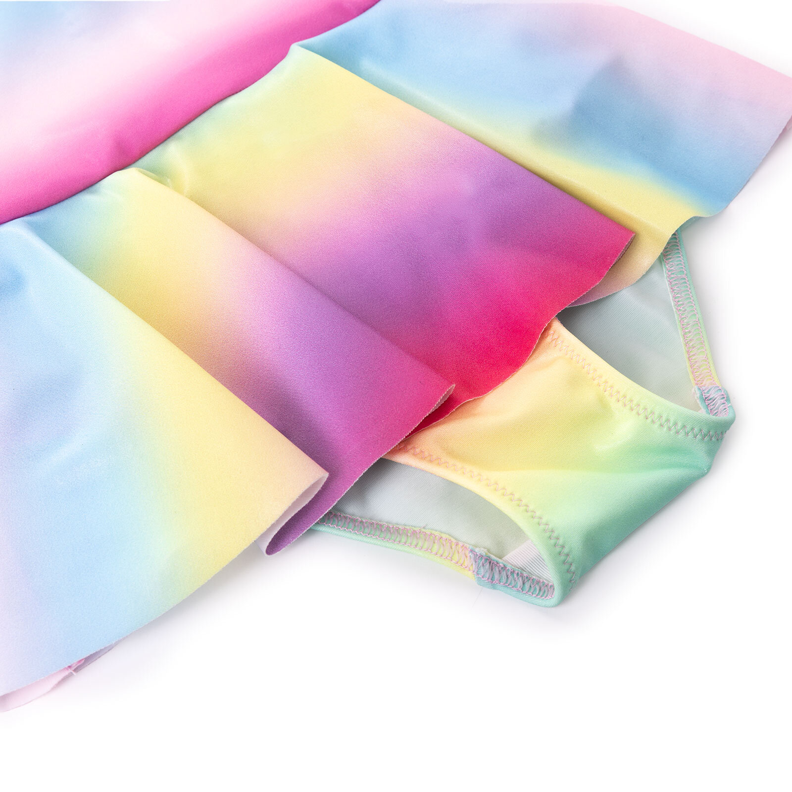 Degrade Desen Kum Varak Baskılı Kız Mayo Kız Bebek