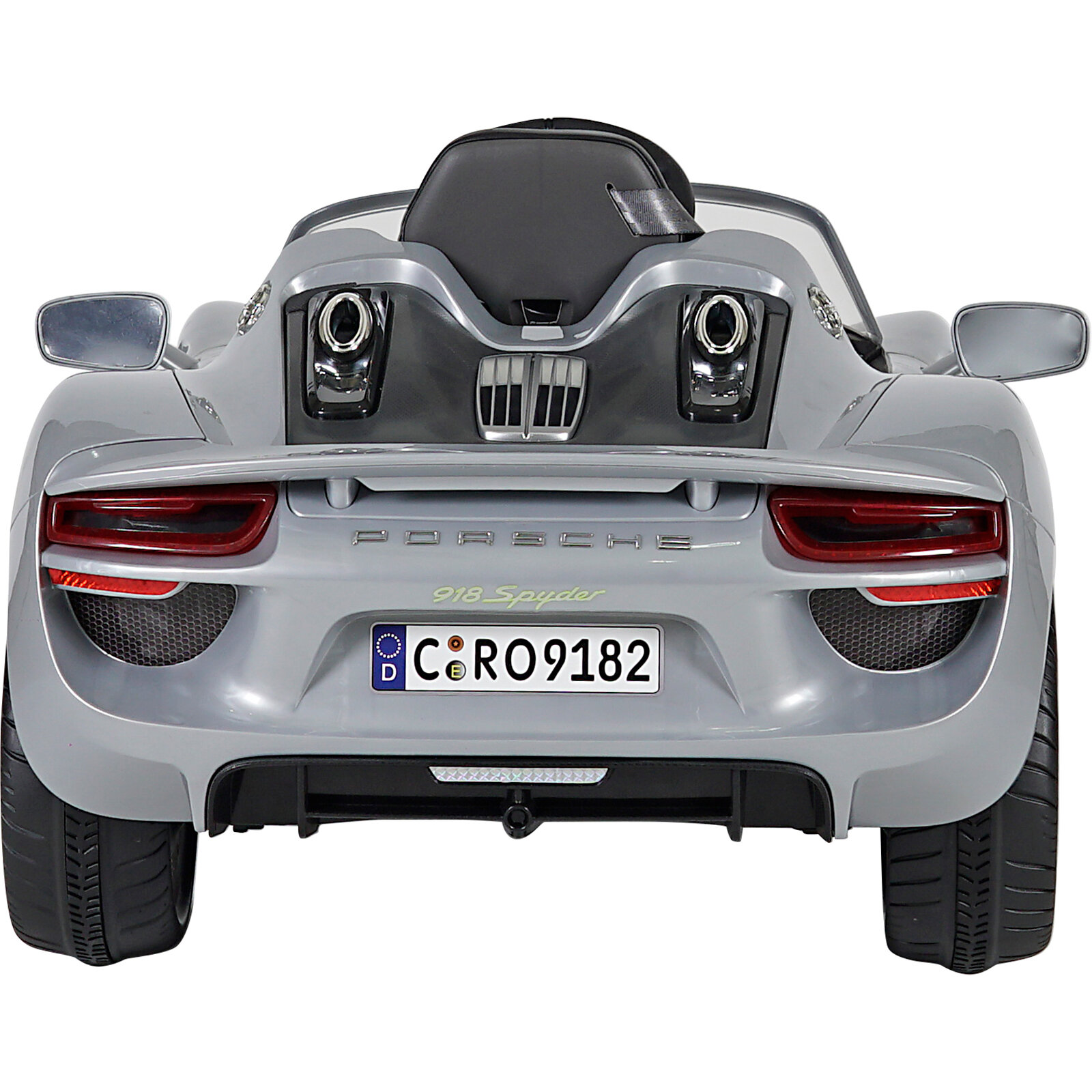 W418QHG4 Porsche Spyder Uzaktan Kumandalı 12V Akülü Araba Gri