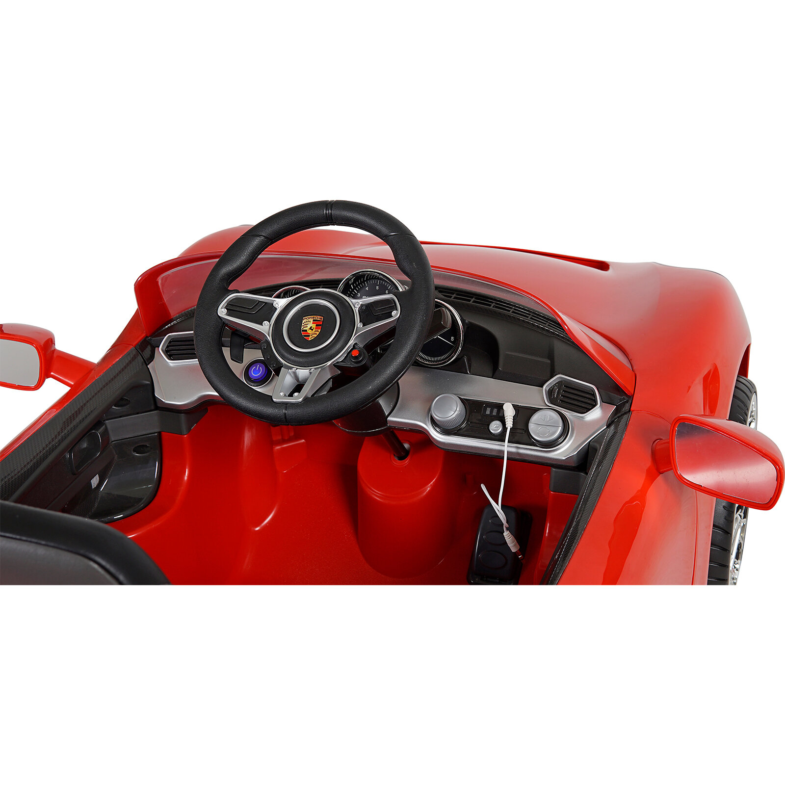 W418QHG4 Porsche Spyder Uzaktan Kumandalı 12V Akülü Araba Kırmızı