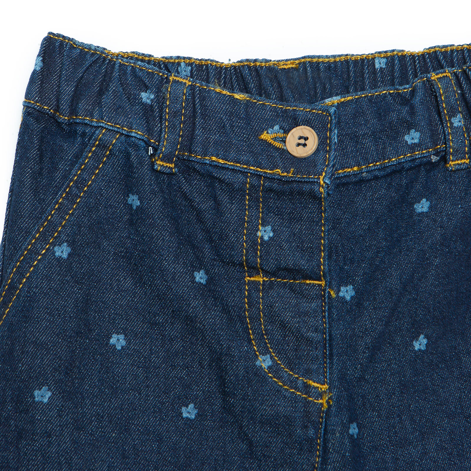 Kız Bebek Denim Pantolon Reçme Paça Kız Bebek Denim Pantolon Reçme Paça