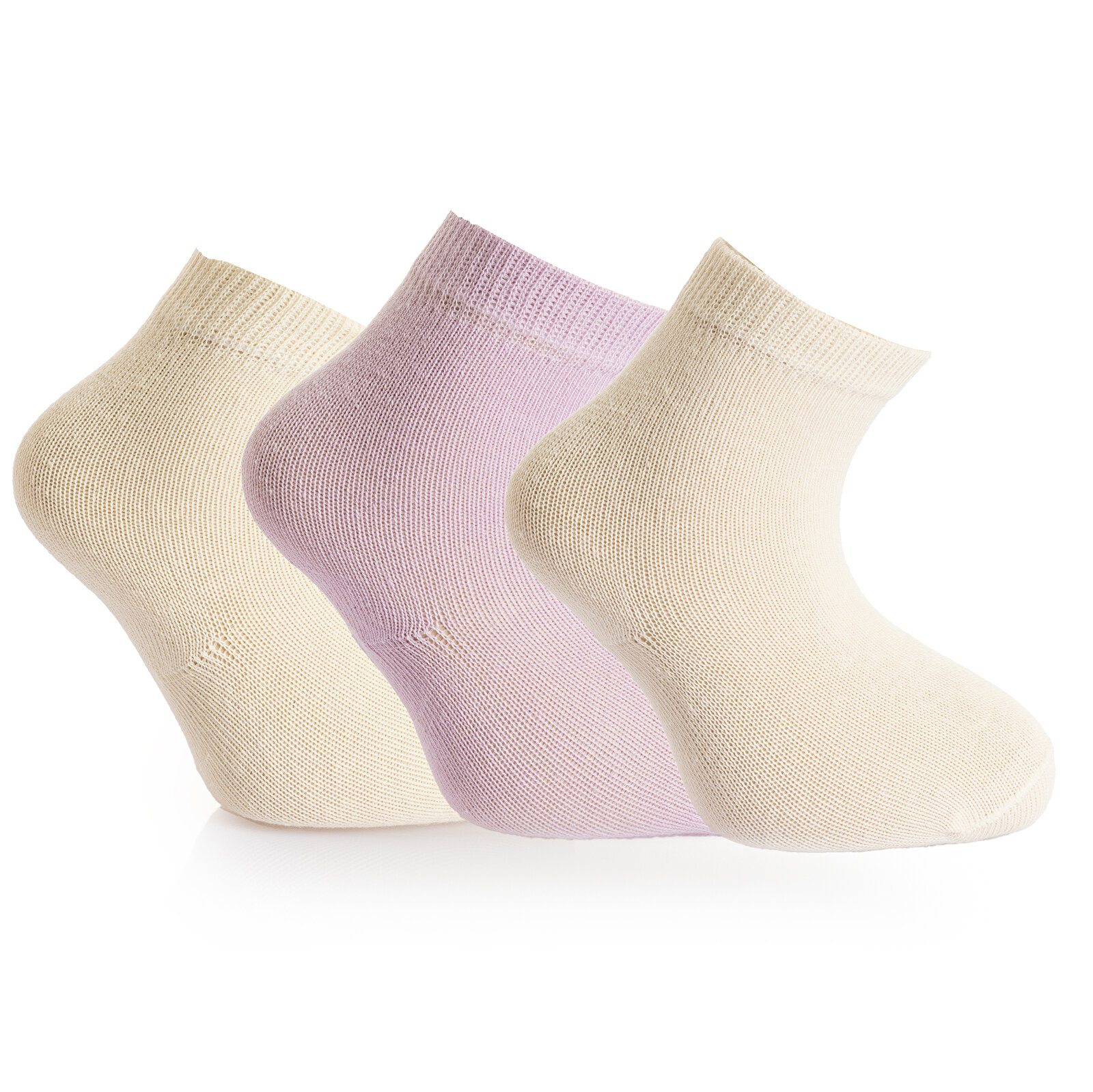 Desenli 3lü Soket Çorap Kız Bebek