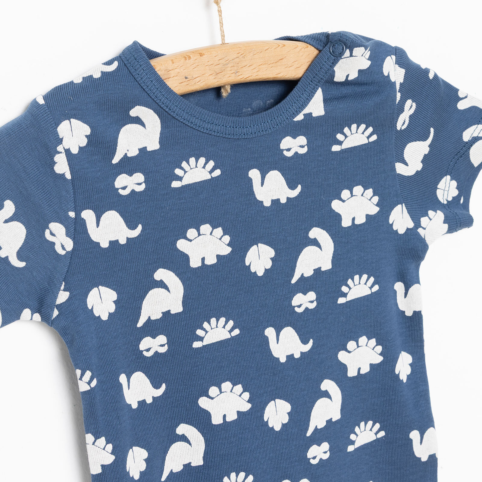 Desenli Kısa Kol Body Erkek Bebek