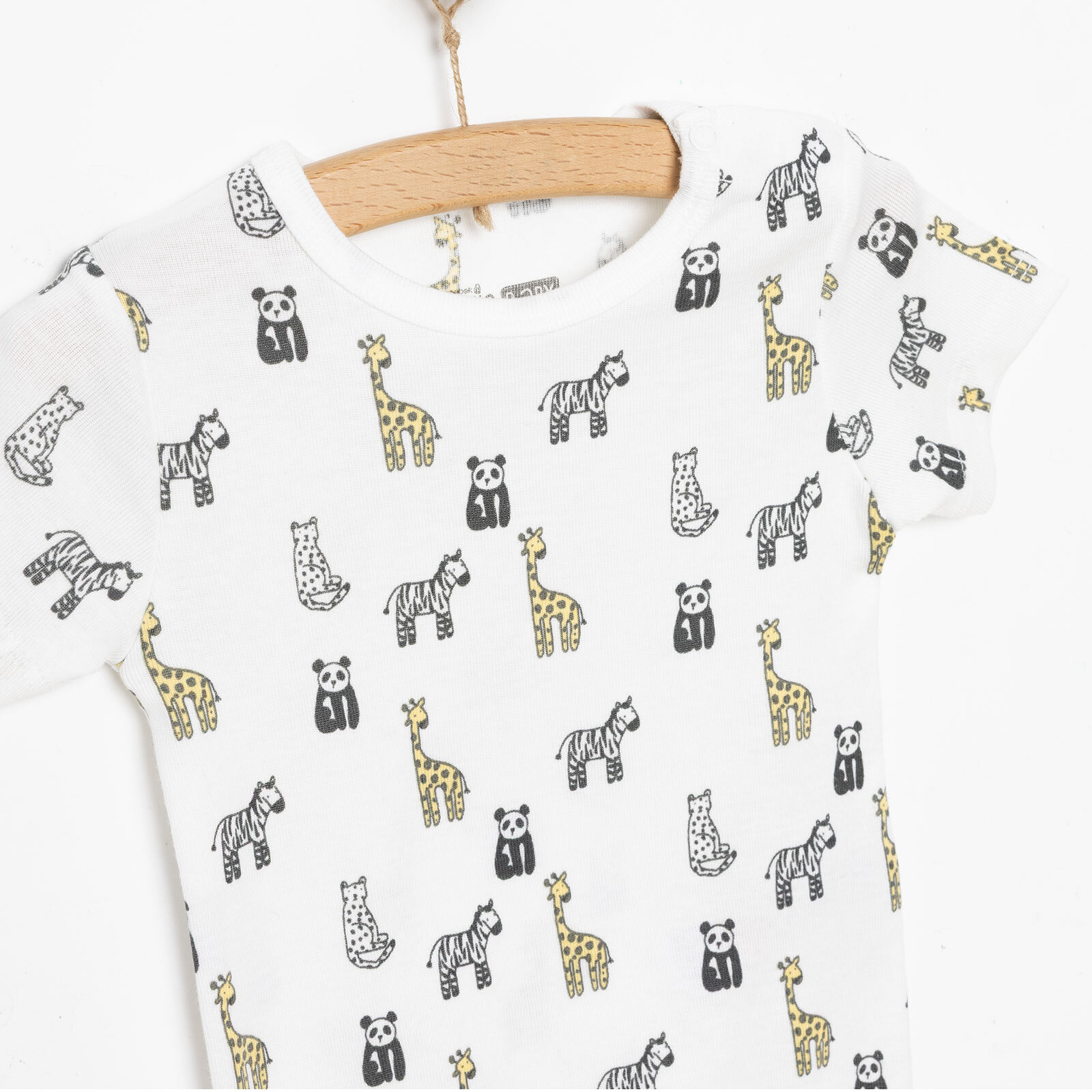 Desenli Kısa Kol Body Unisex