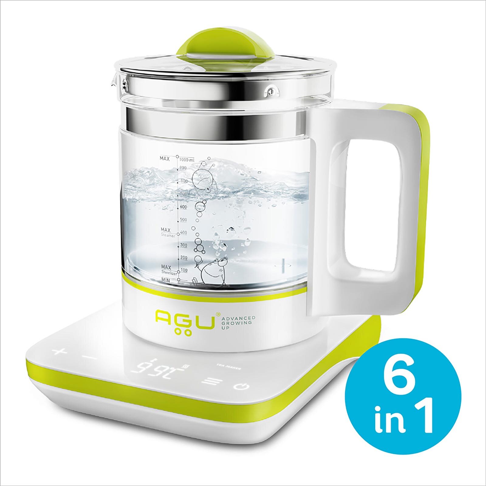 Dijital Çok Fonksiyonlu 6'i 1 Arada Su Isıtıcısı, Bebek Mama Isıtıcı, Buharlı Pişirici, Sterilizat